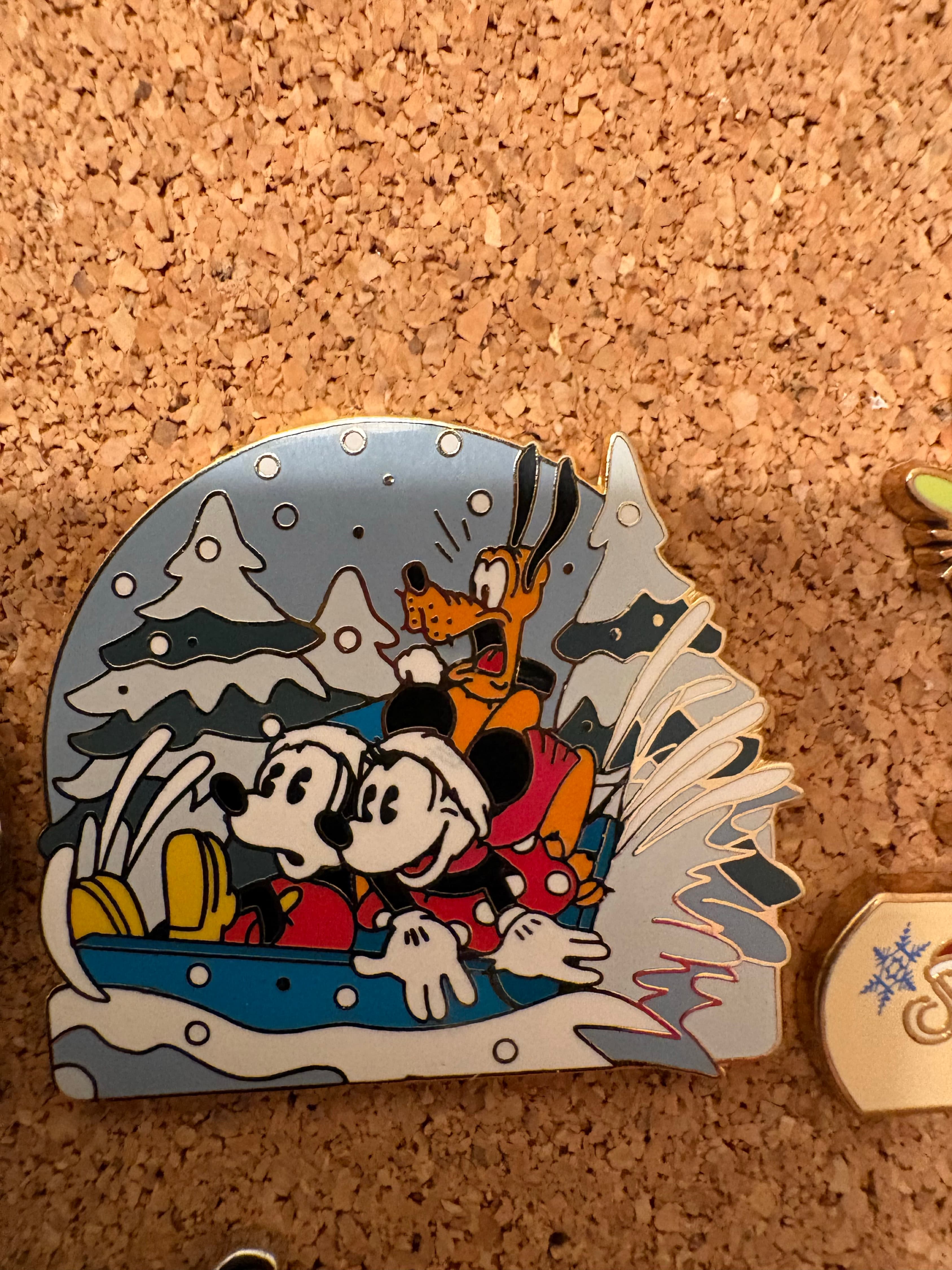 Mickey Mouse Seasons (Winter) Sledding Pin front