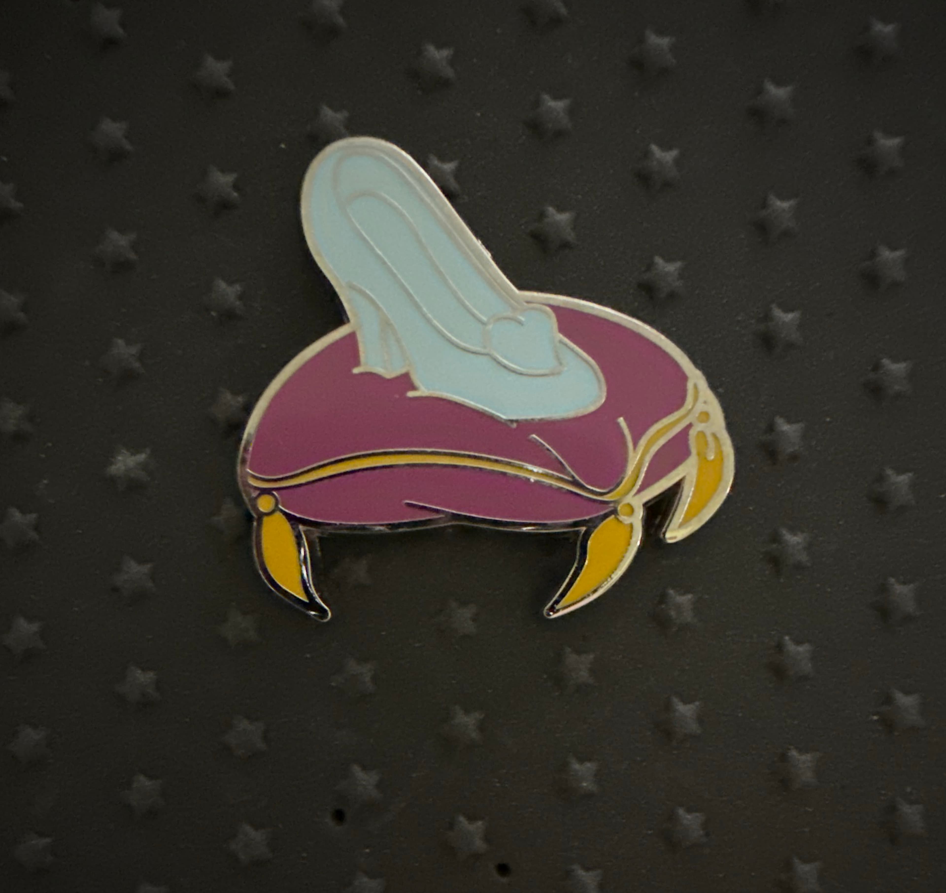 Cinderella Icon Glass Slipper Shoe Princess Purple Pillow front