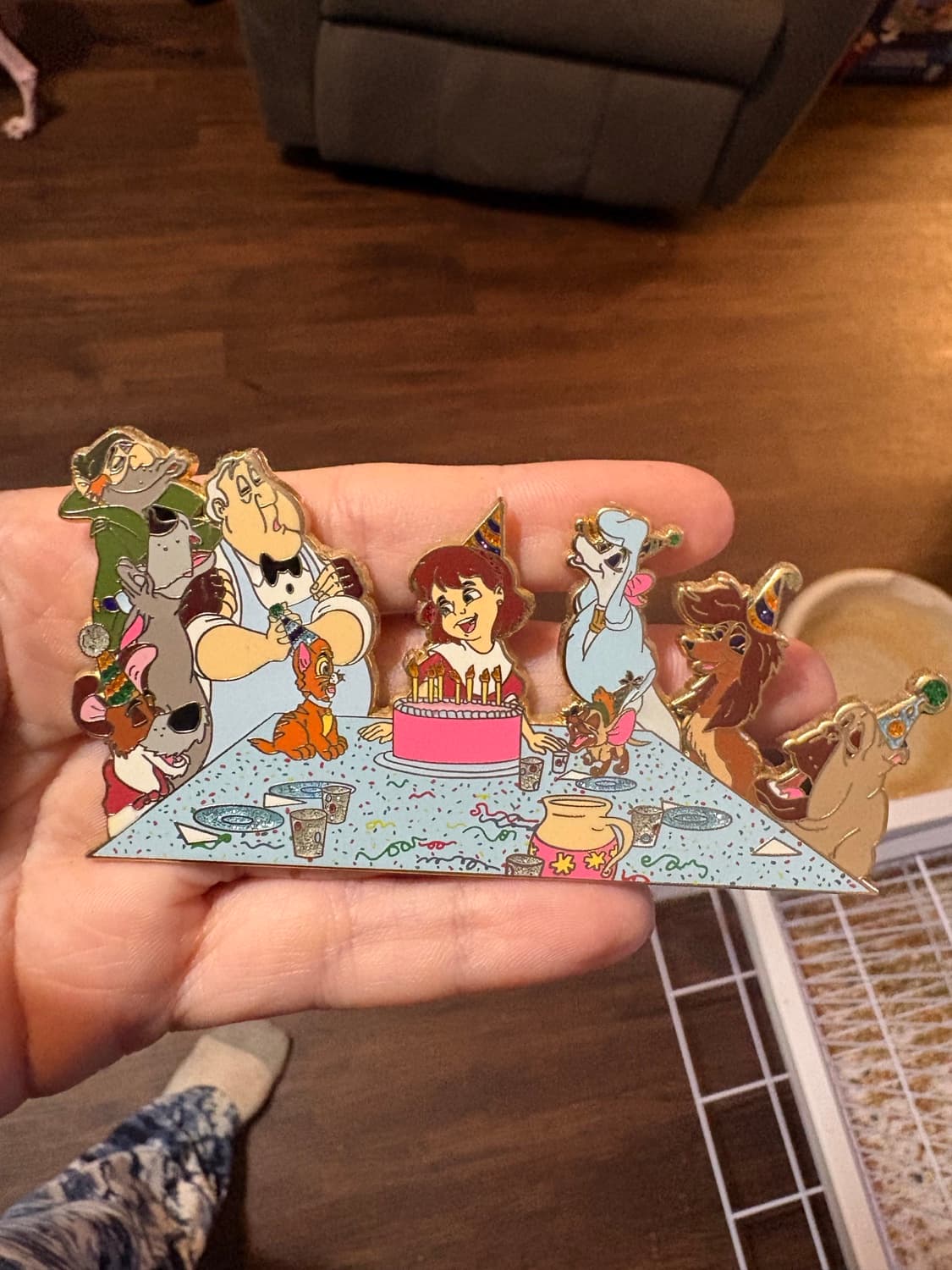 Blackwolf Pins Oliver and Company Birthday Party front