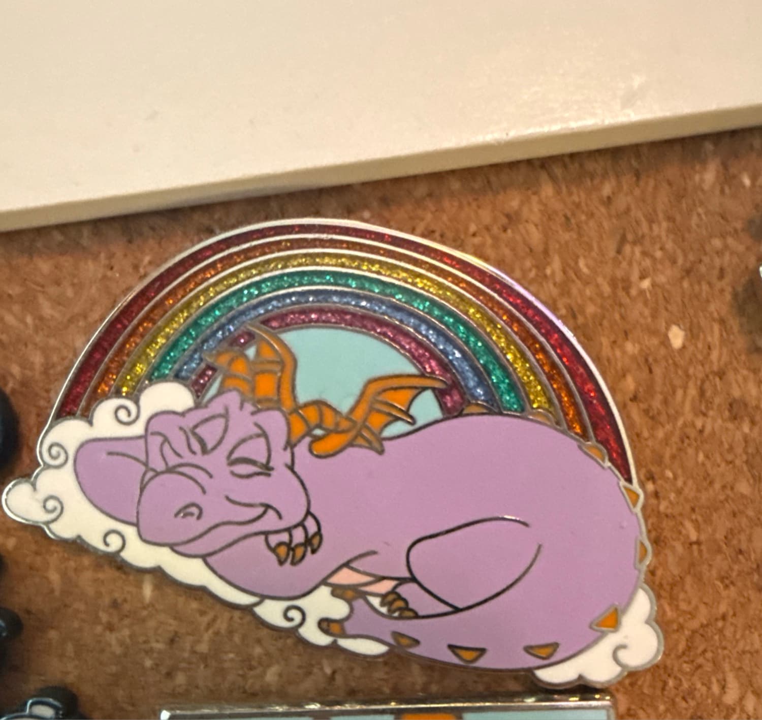 Figment Sleeping with Rainbow Pin
