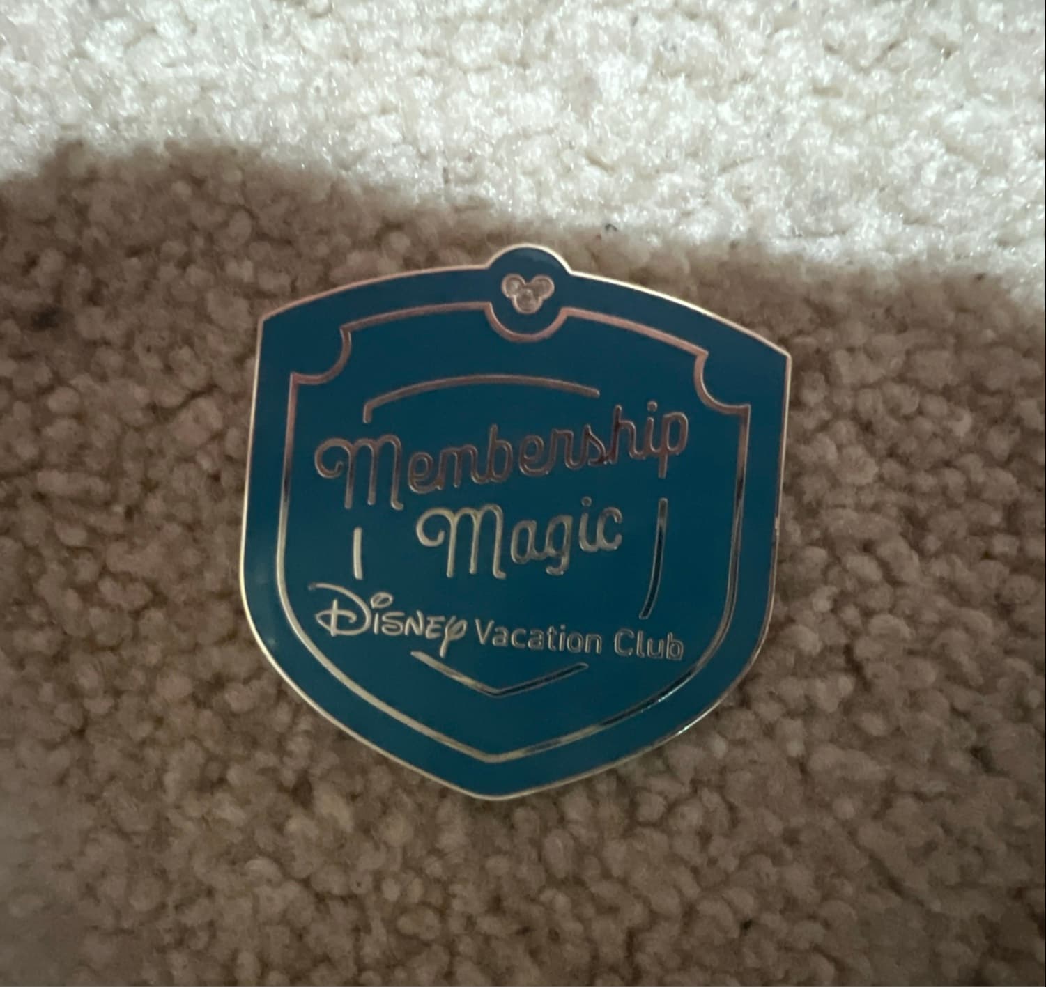 Disney Vacation Club Membership Magic Teal Shield Pin