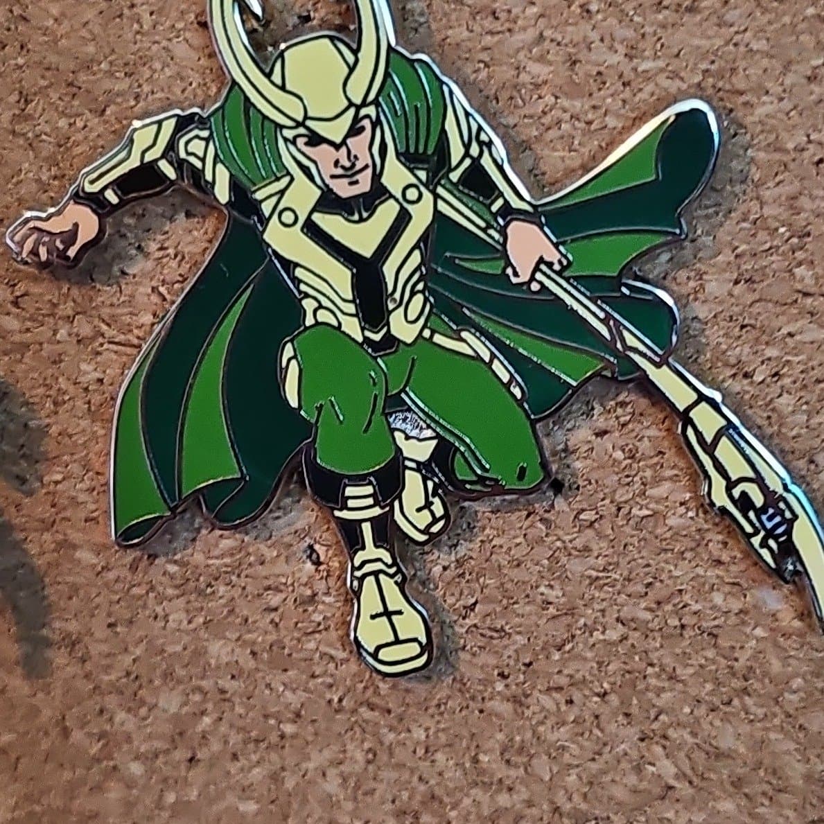 Loki - Holding Scepter - Marvel Avengers Pin front