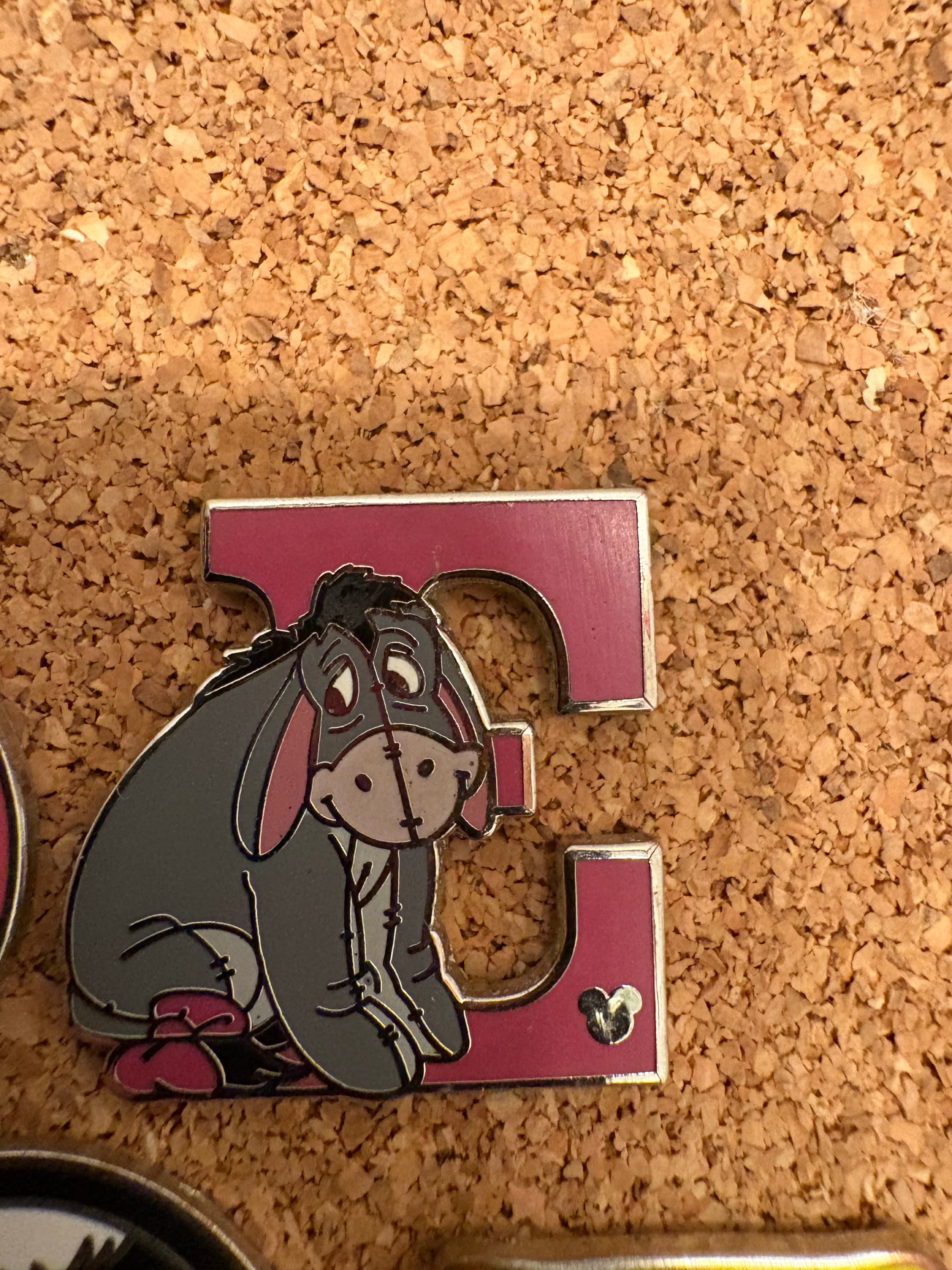E for Eeyore - 2011 Hidden Mickey Alphabet Letters front