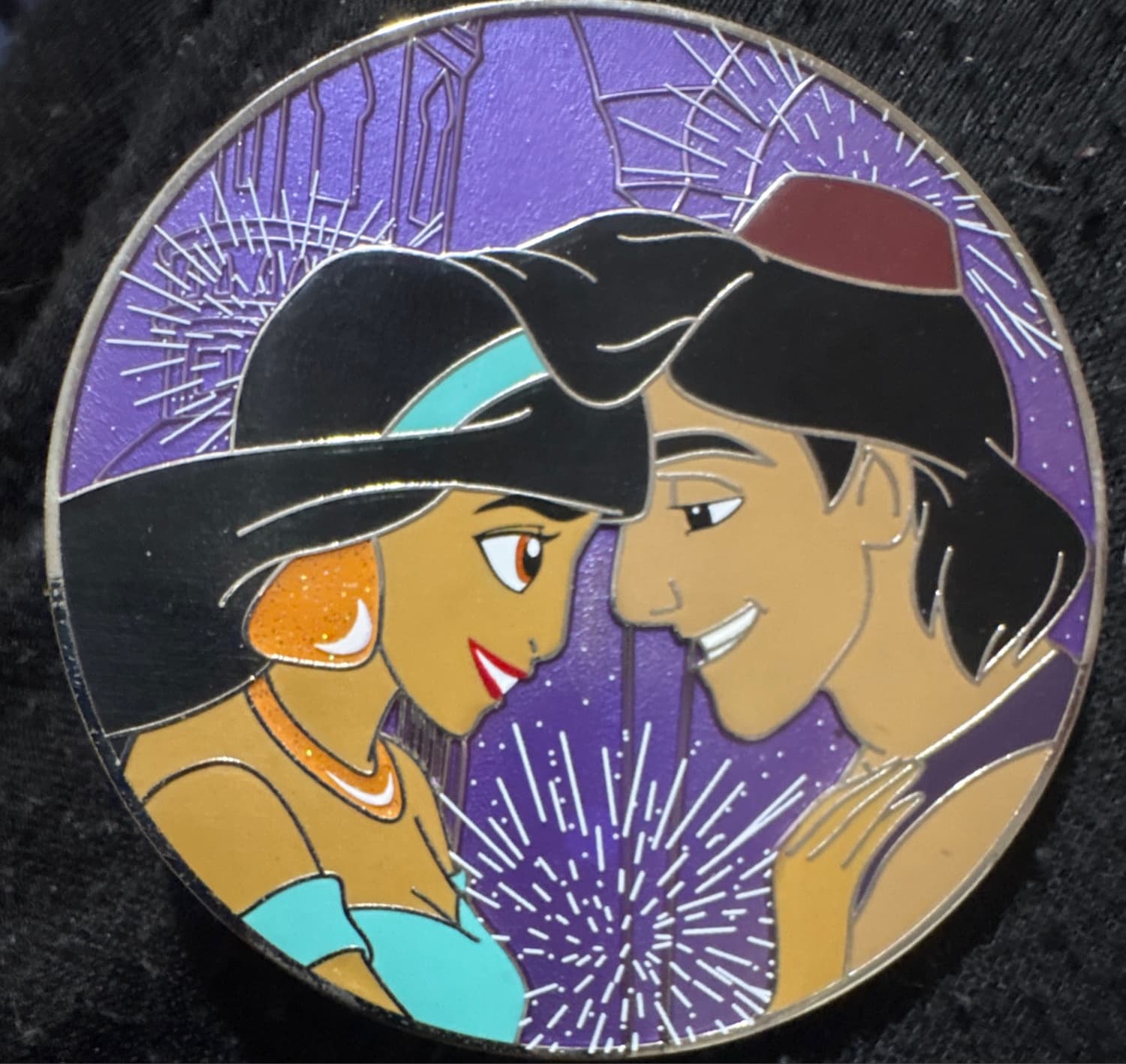 Aladdin and jasmine profile fantasy pin
