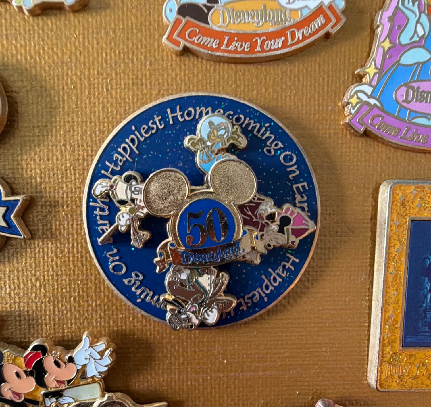 Disneyland 50th Anniversary Happiest Homecoming On Earth Characters Pin