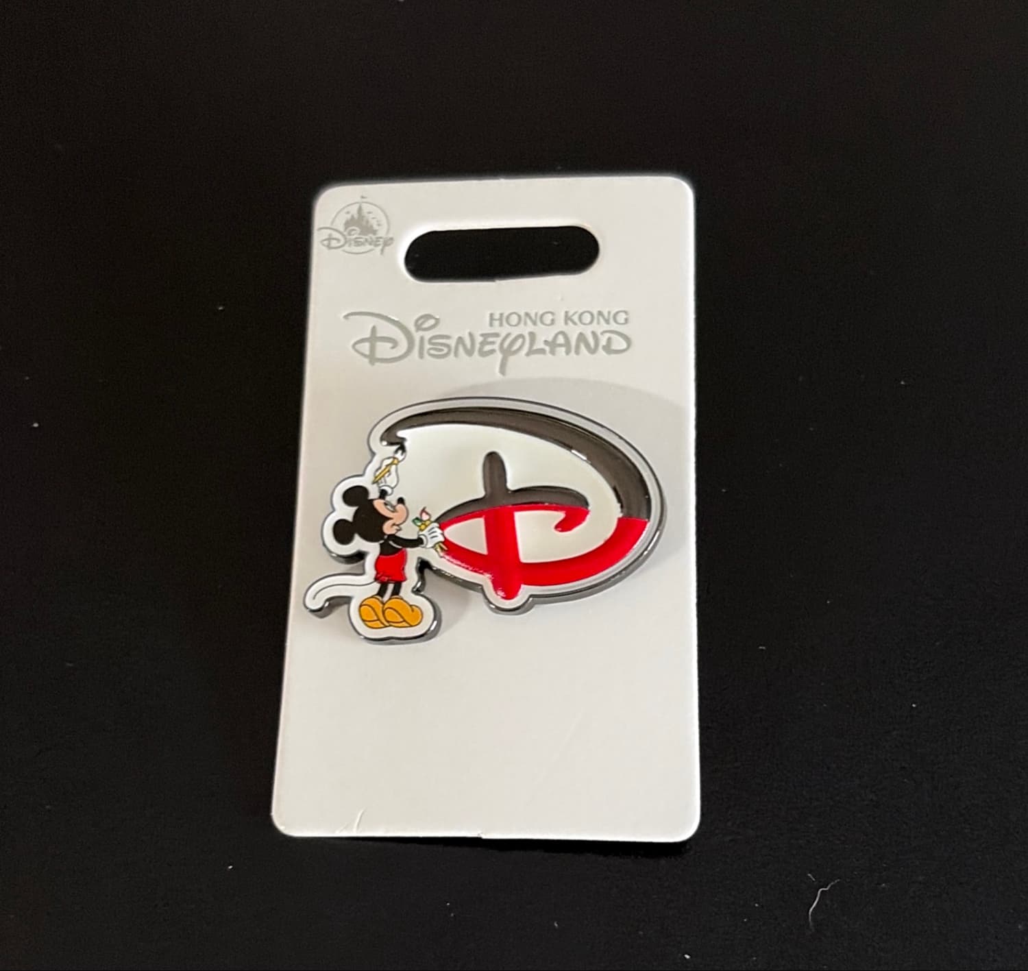 Mickey Mouse Painting Hong Kong Disneyland Logo Pin