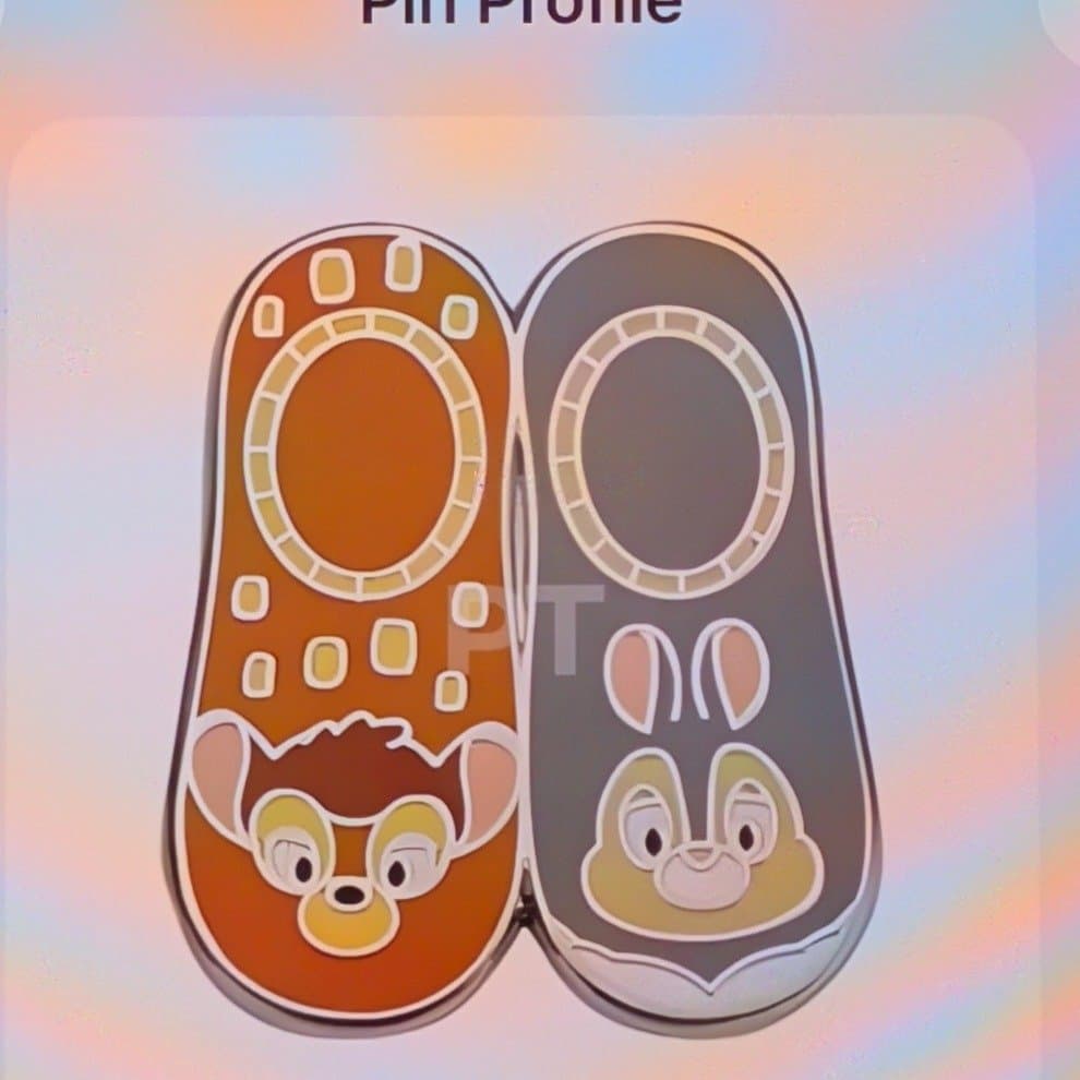 Bambi and Chip Slipper Pin