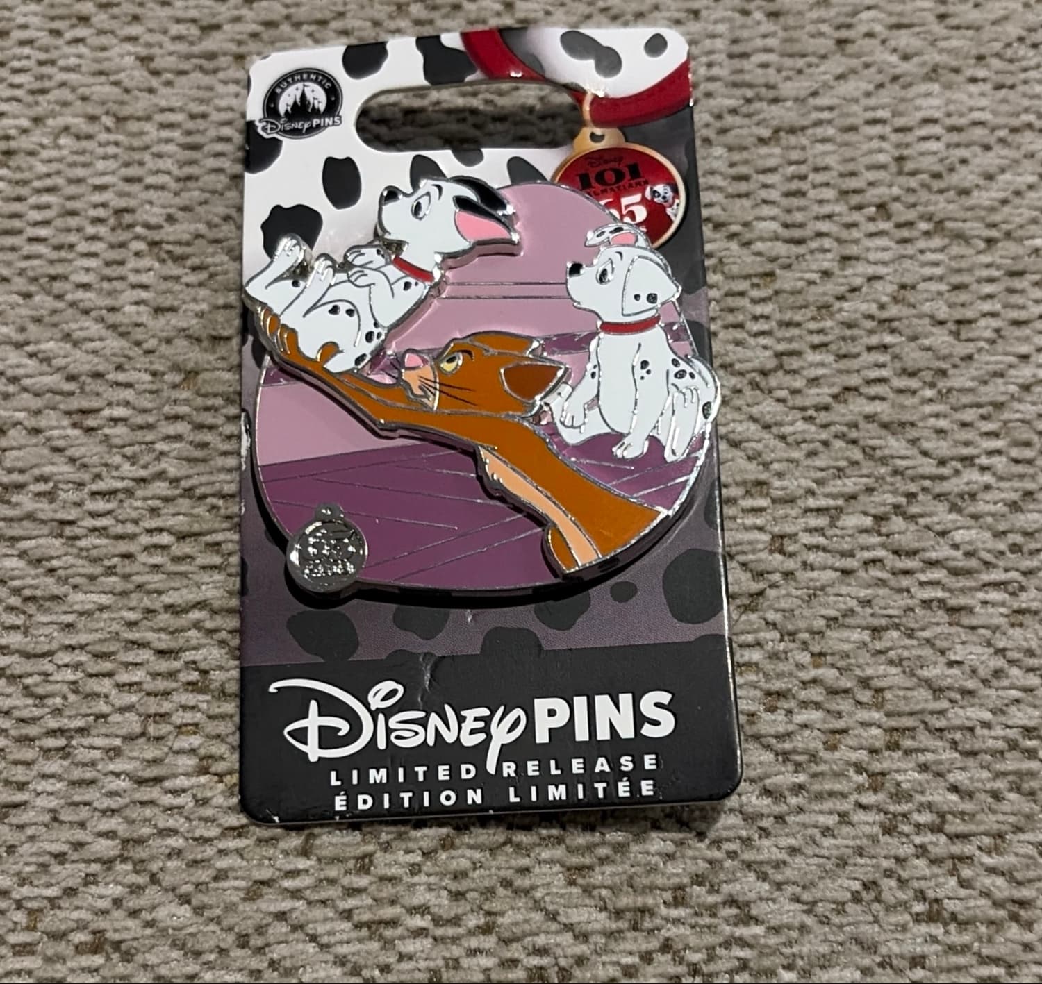 Sgt. Tibbs, Lucky and Rolly 65th Anniversary Limited Release Pin, 101 Dalmatians