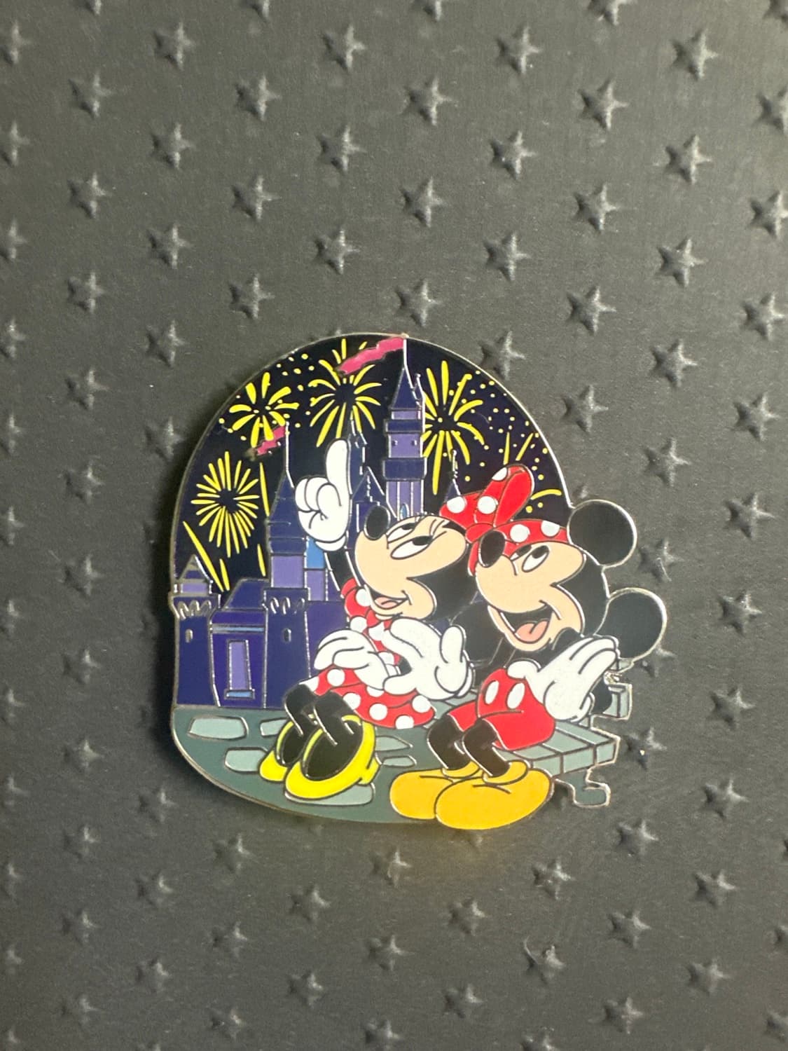 Mickey & Minnie Mouse Watching Fireworks at Castle front