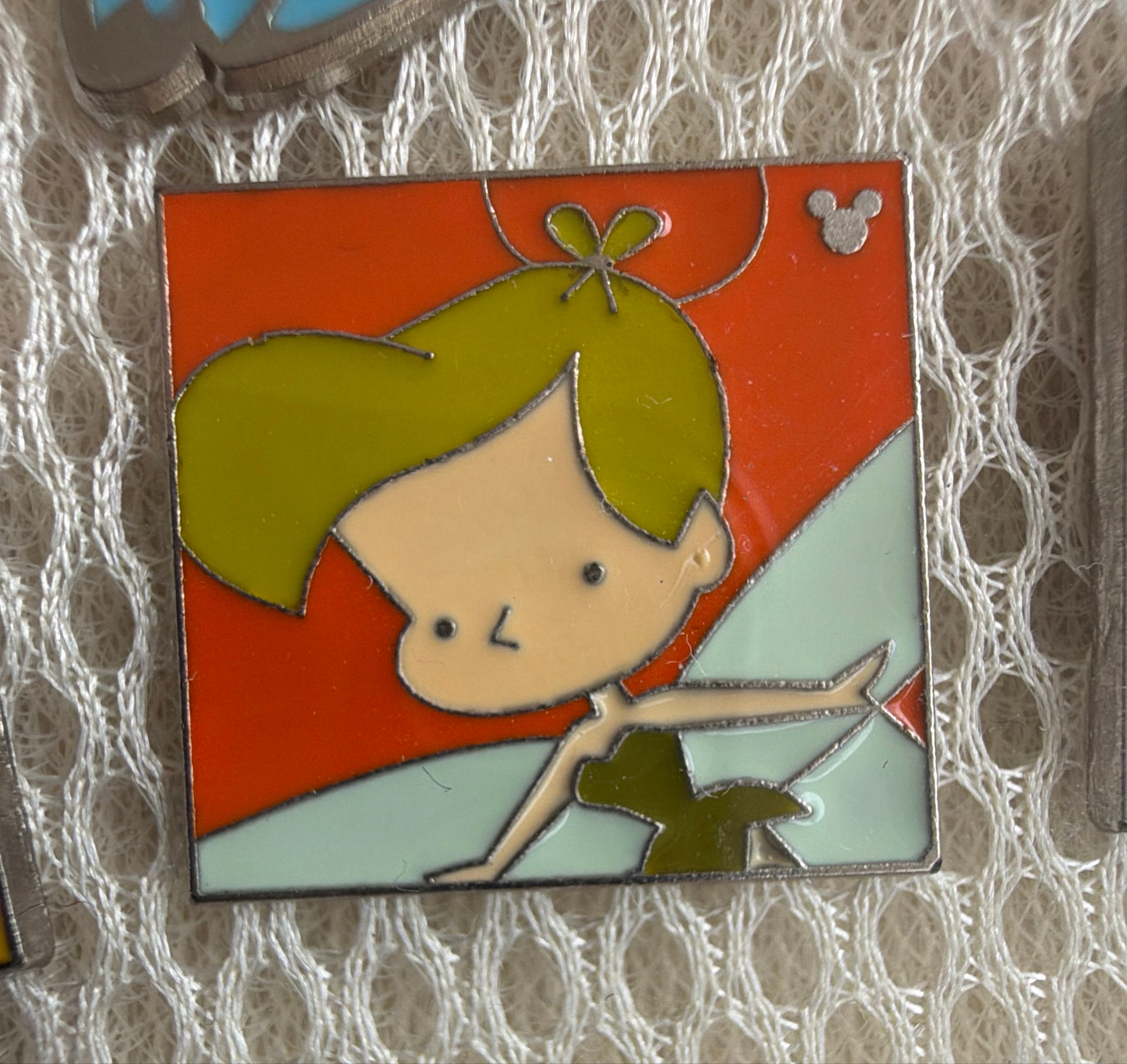Peter Pan's Tinker Bell - Hidden Mickey Orange Square
