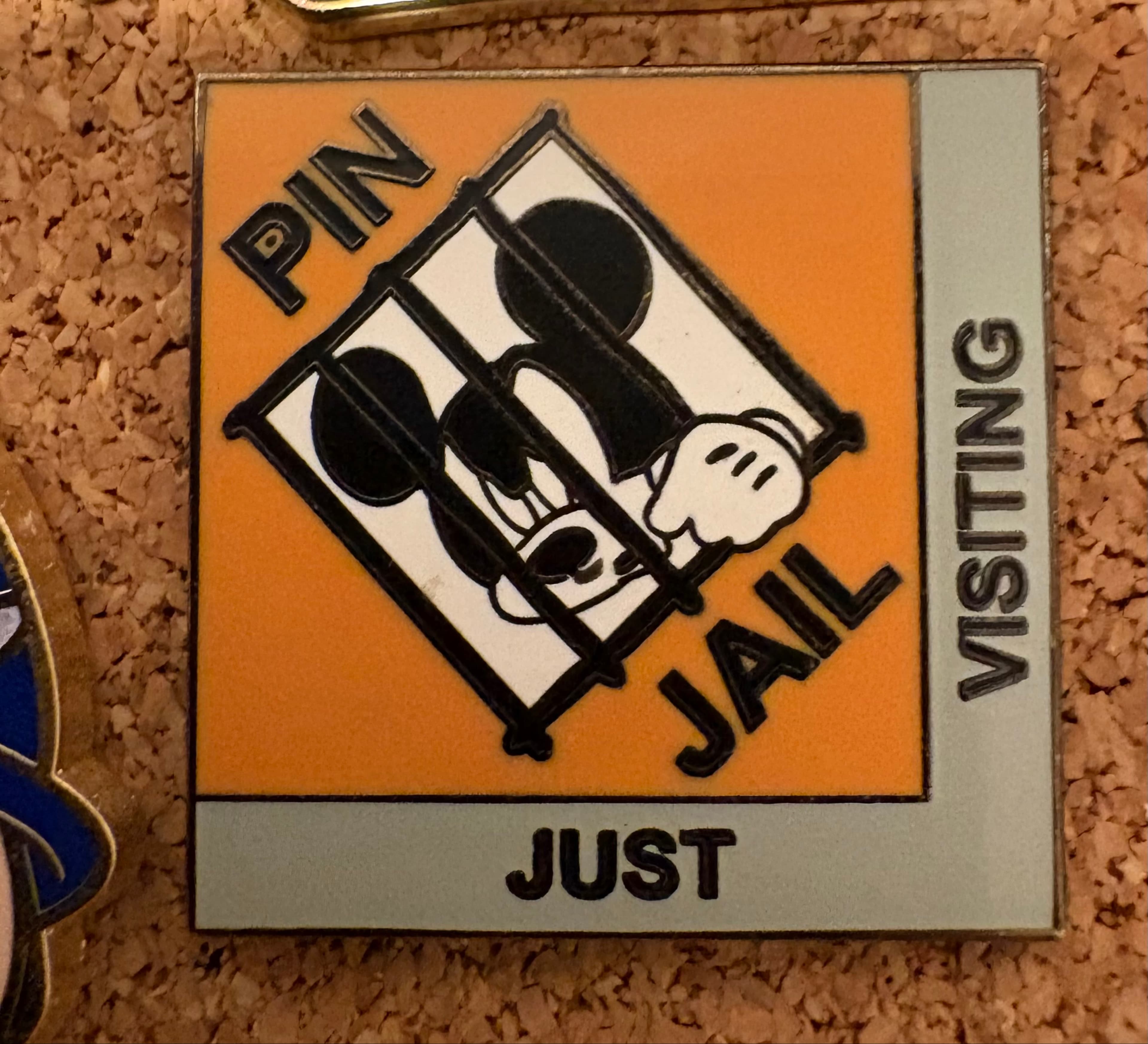 Mickey Mouse Pin Jail Just Visiting Monopoly Style Fantasy Pin