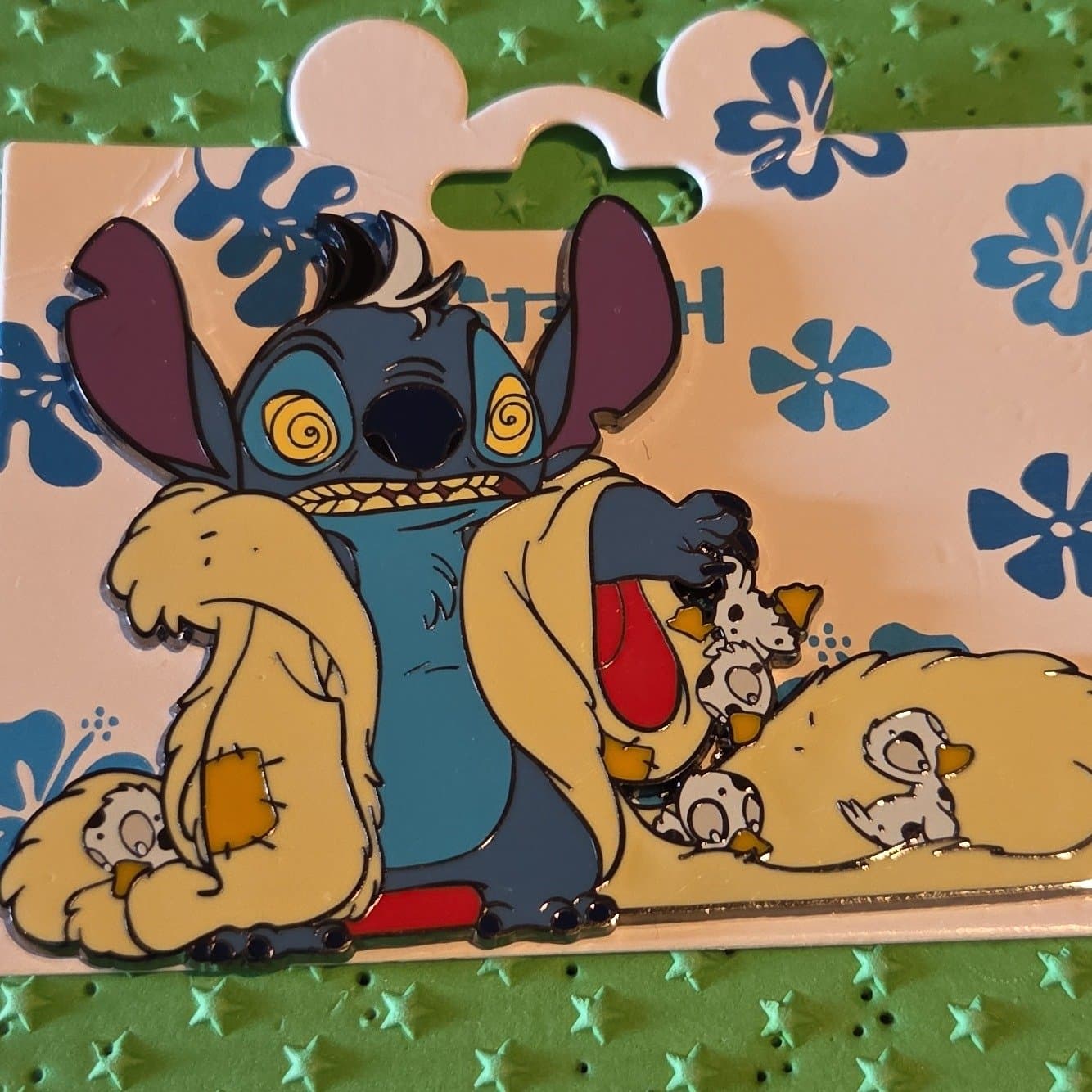 Cruella Stitch with Dalmatians Ducklings front