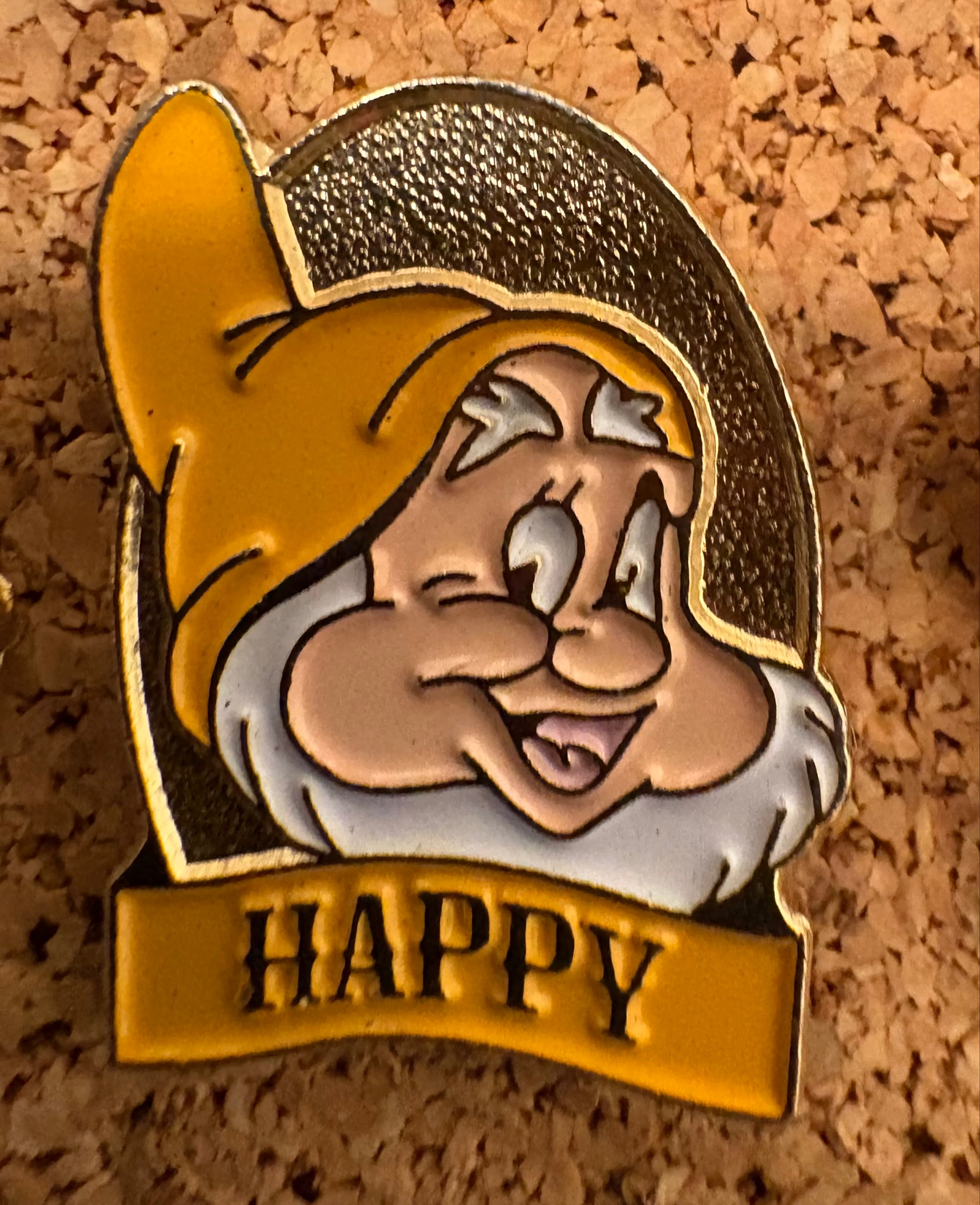 Happy Dwarf Head Pin (Snow White and the Seven Dwarfs) front