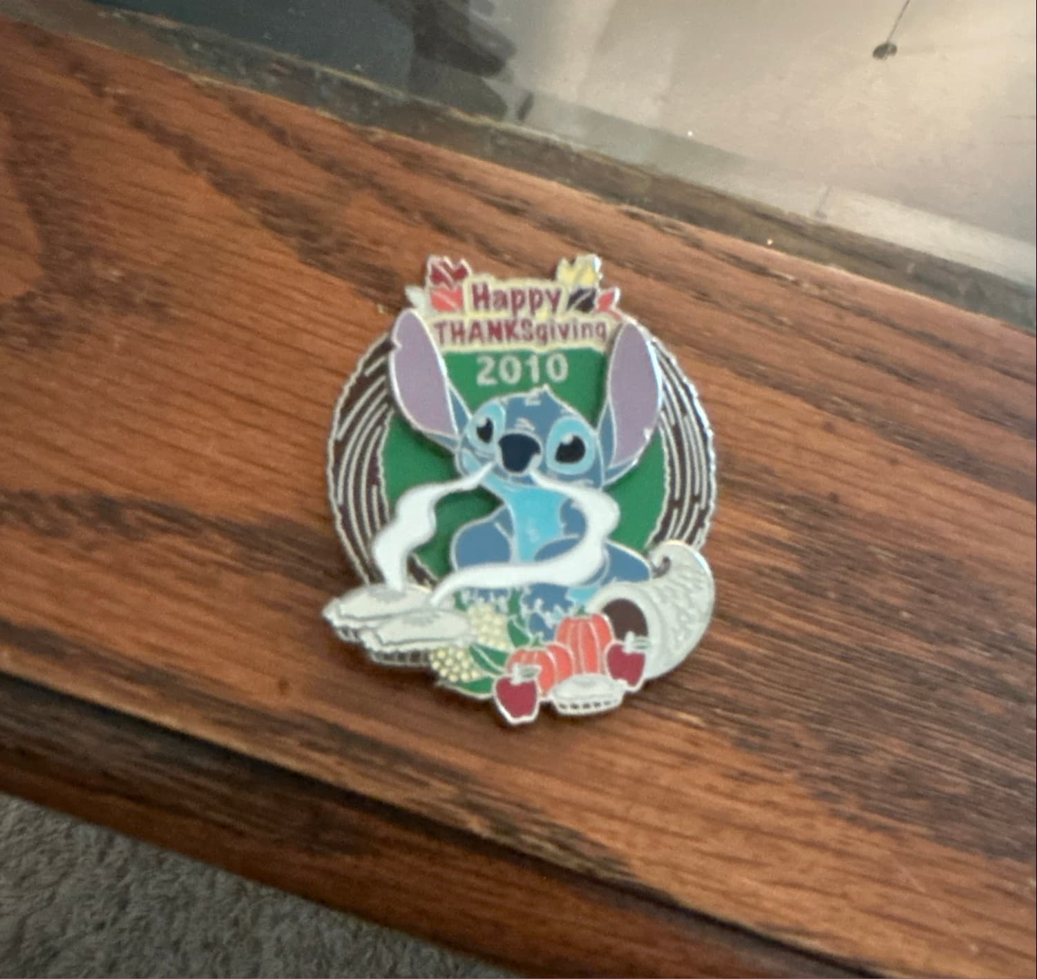 Stitch Happy Thanksgiving 2010 Pin front