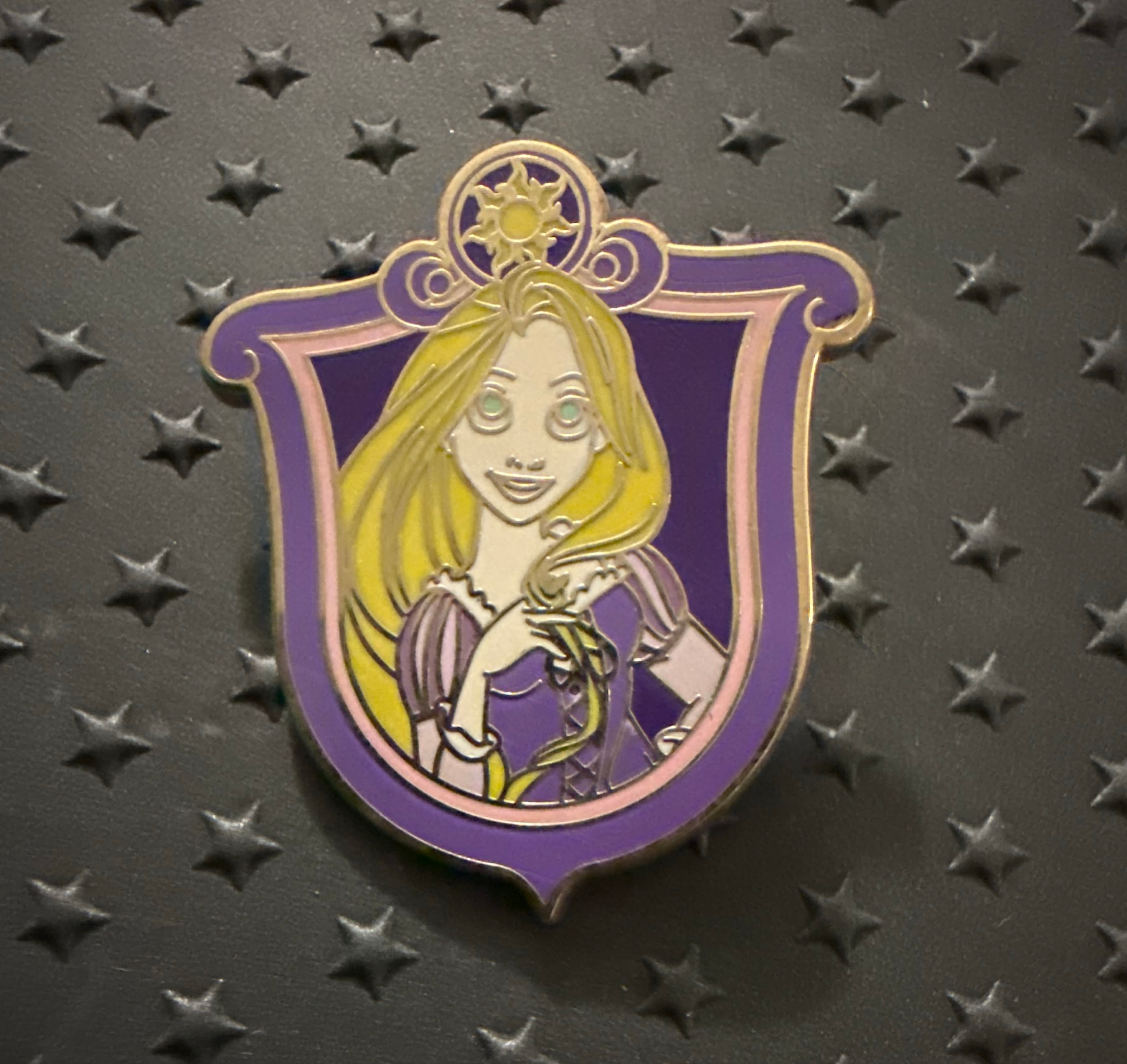 Rapunzel Princess Crest Shield Hidden Mickey Pin