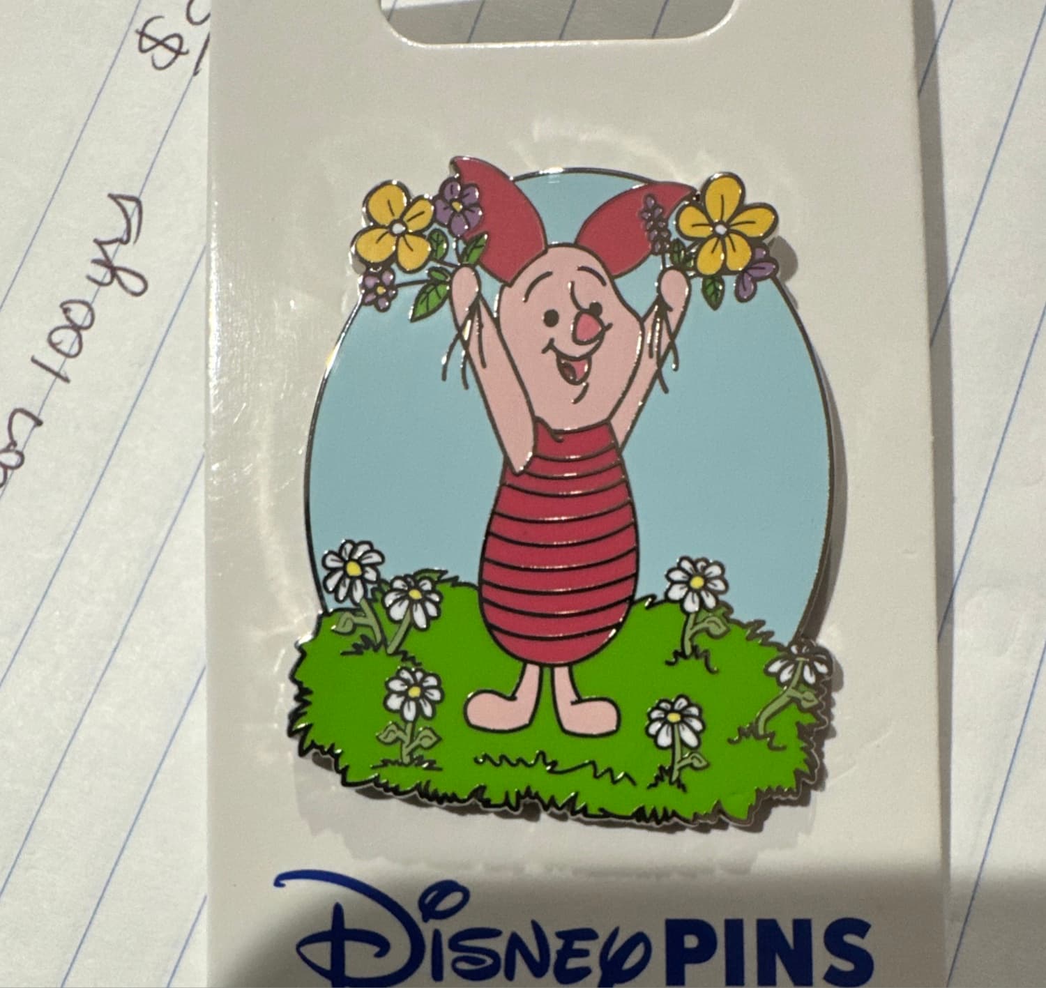 Piglet Holding Flowers front