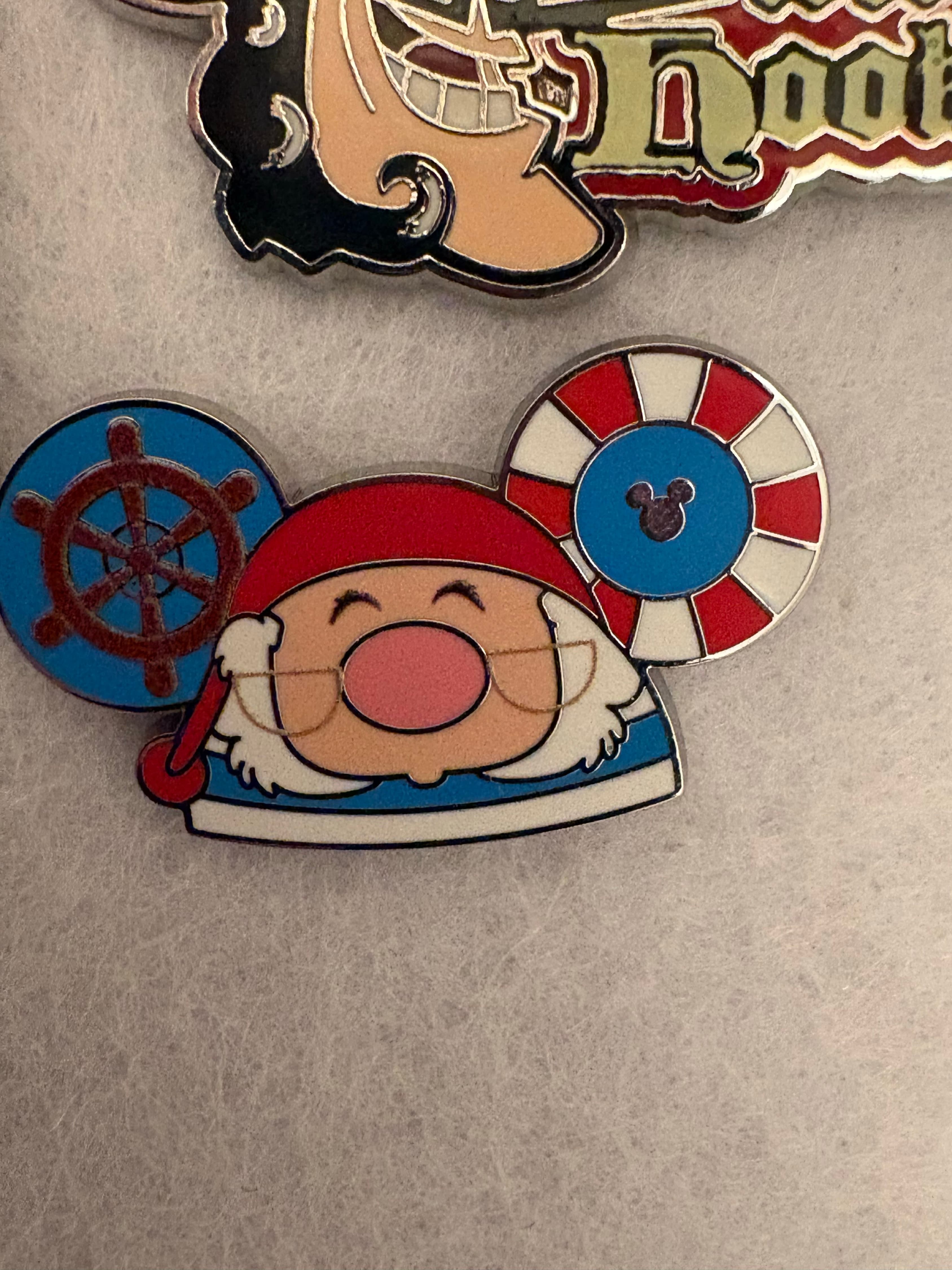 Disney Hidden Mickey Mr. Smee Ear Hats Pin Wave B front