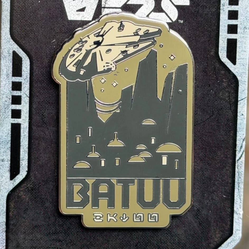 Batuu with Millennium Falcon Pin front
