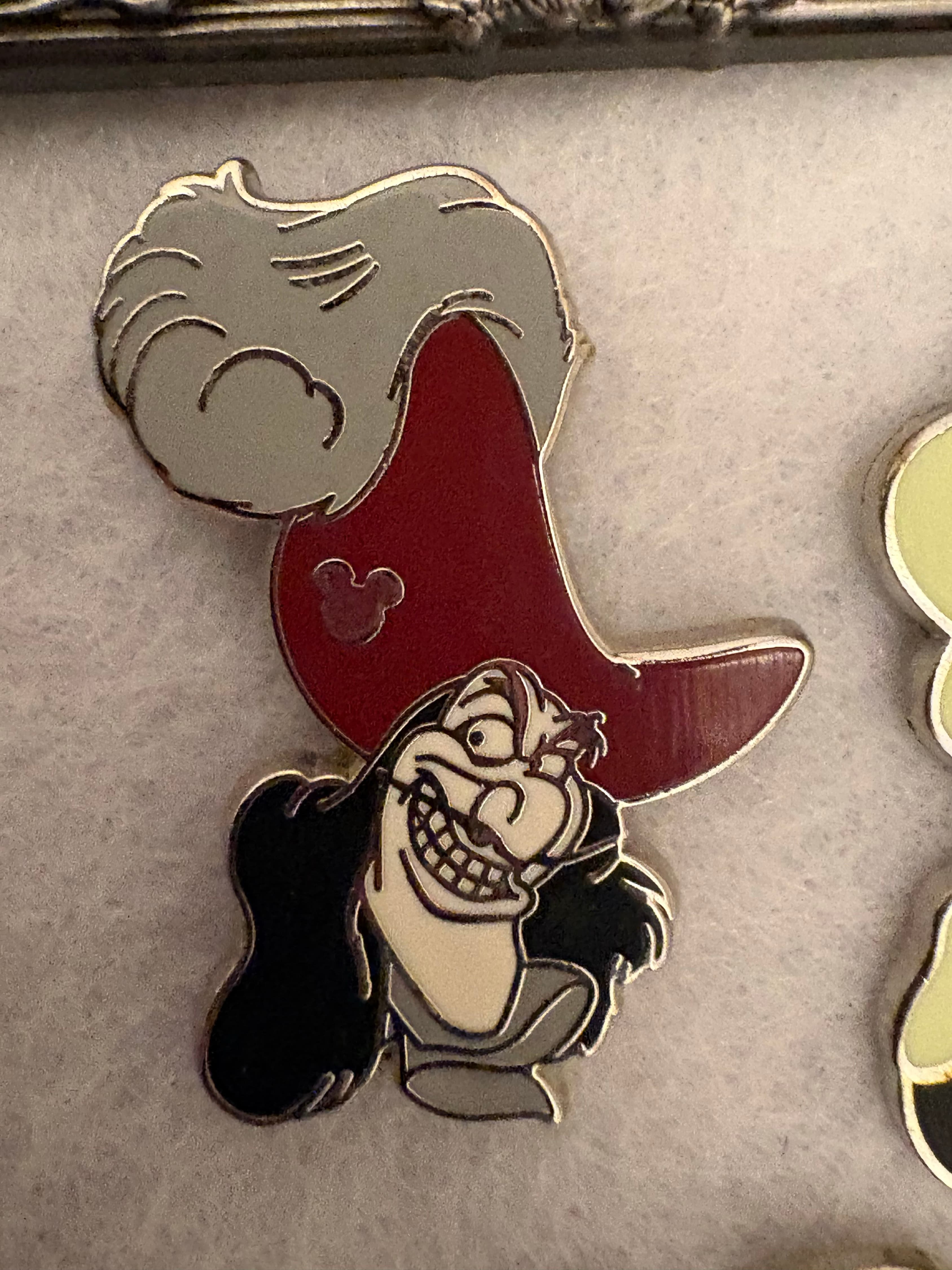Captain Hook Hidden Mickey Pin front