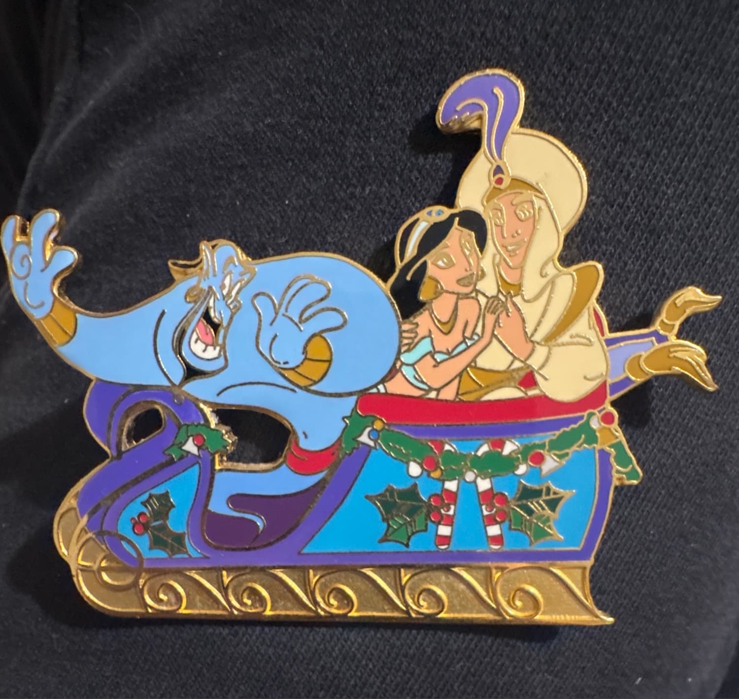 Disneyland Resort Aladdin Christmas Parade Sleigh Float Pin