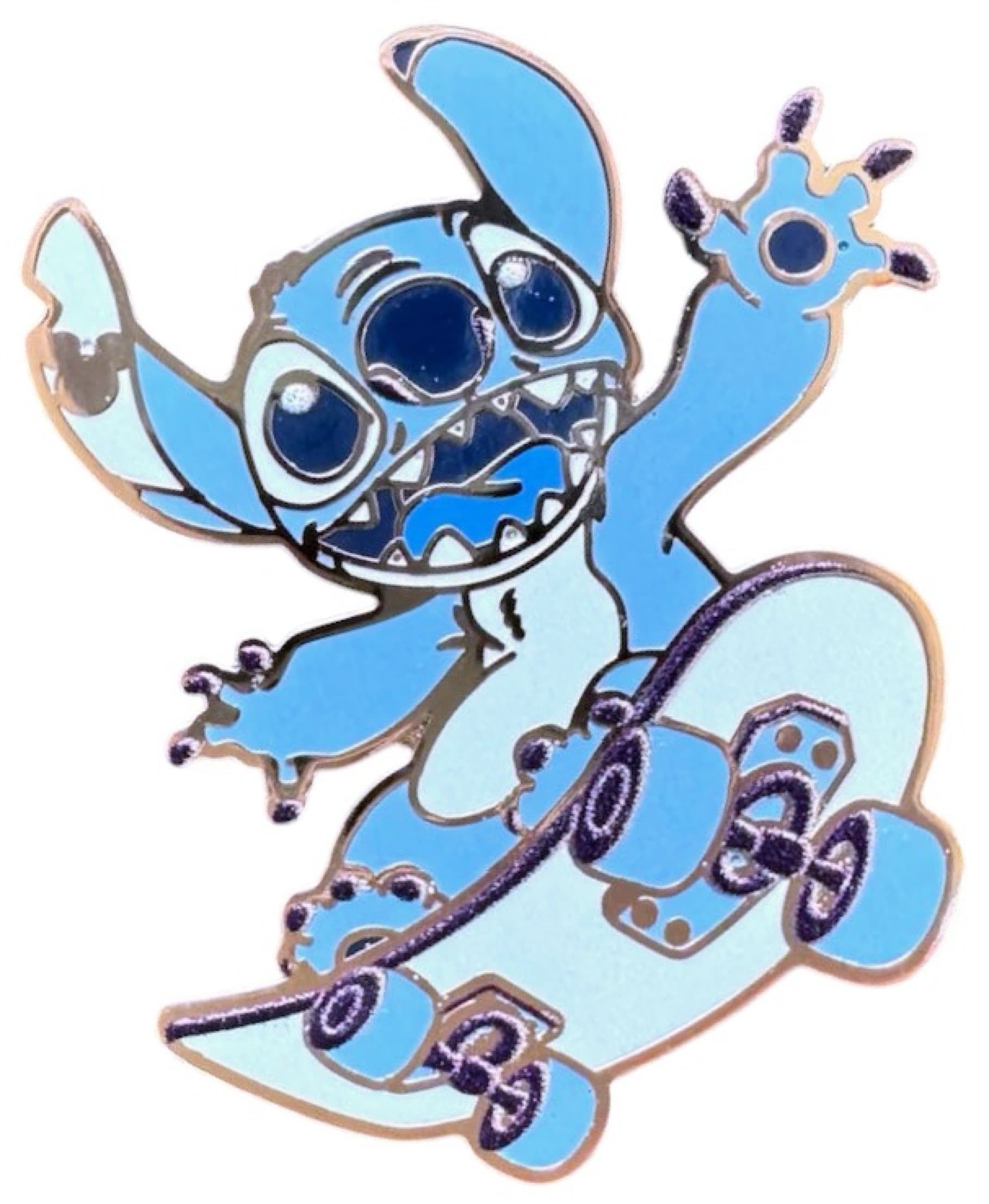 Stitch Skateboard Blue Color Story