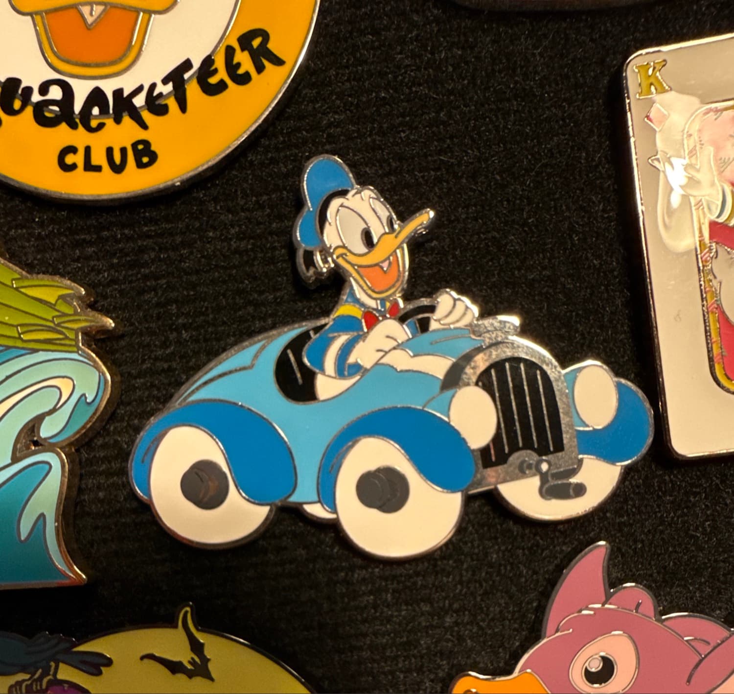 Donald Duck Blue Car