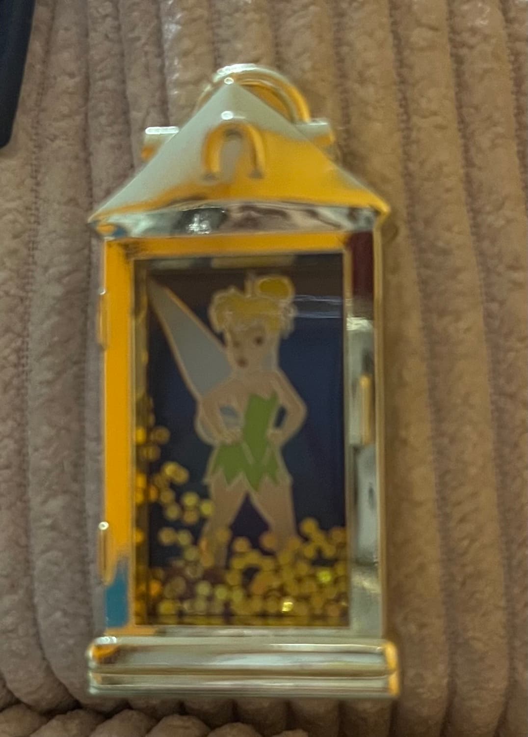 Tinker Bell in Lantern with Gold Glitter