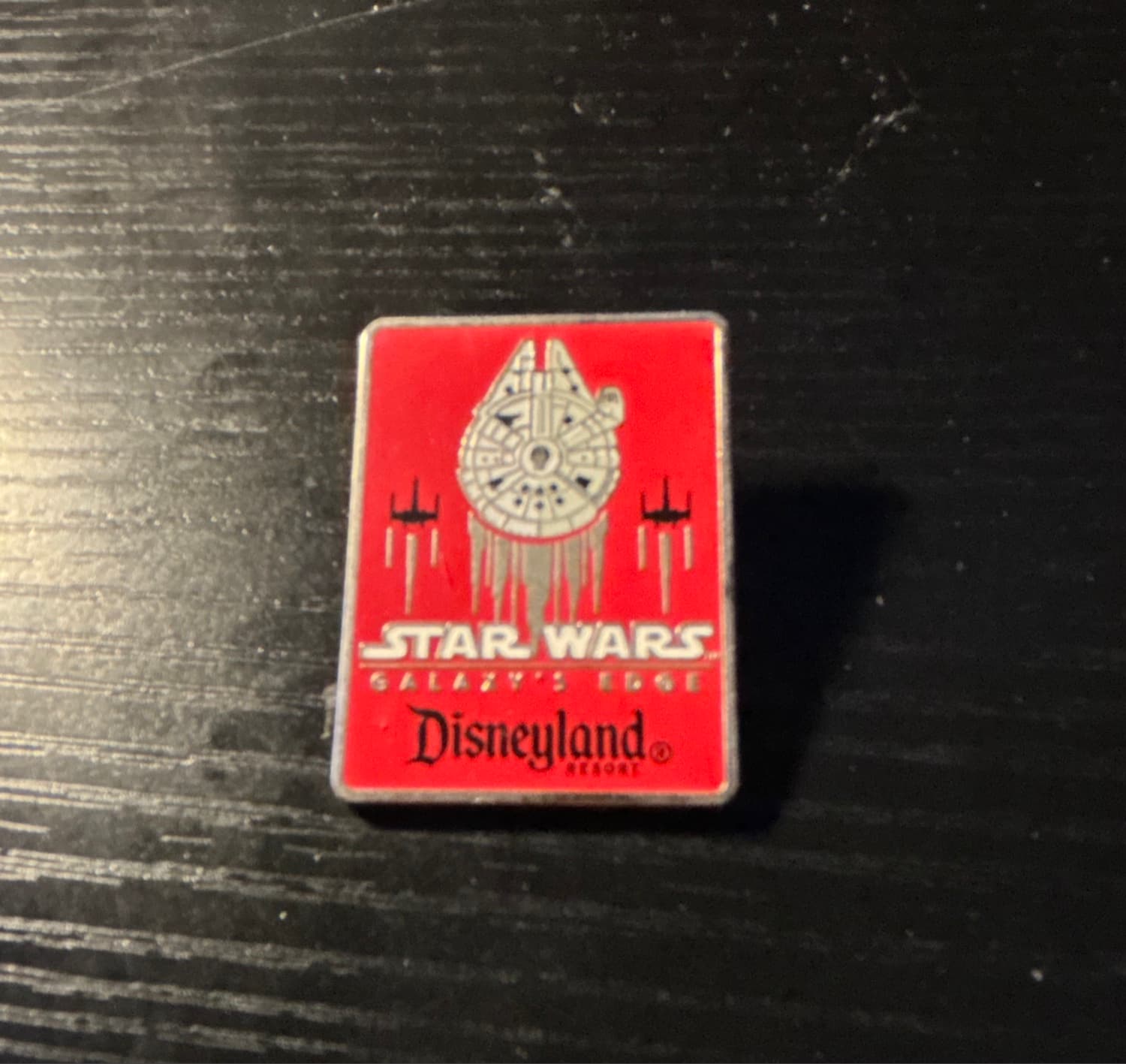 Millennium Falcon Star Wars: Galaxy's Edge Disneyland Resort Red Pin
