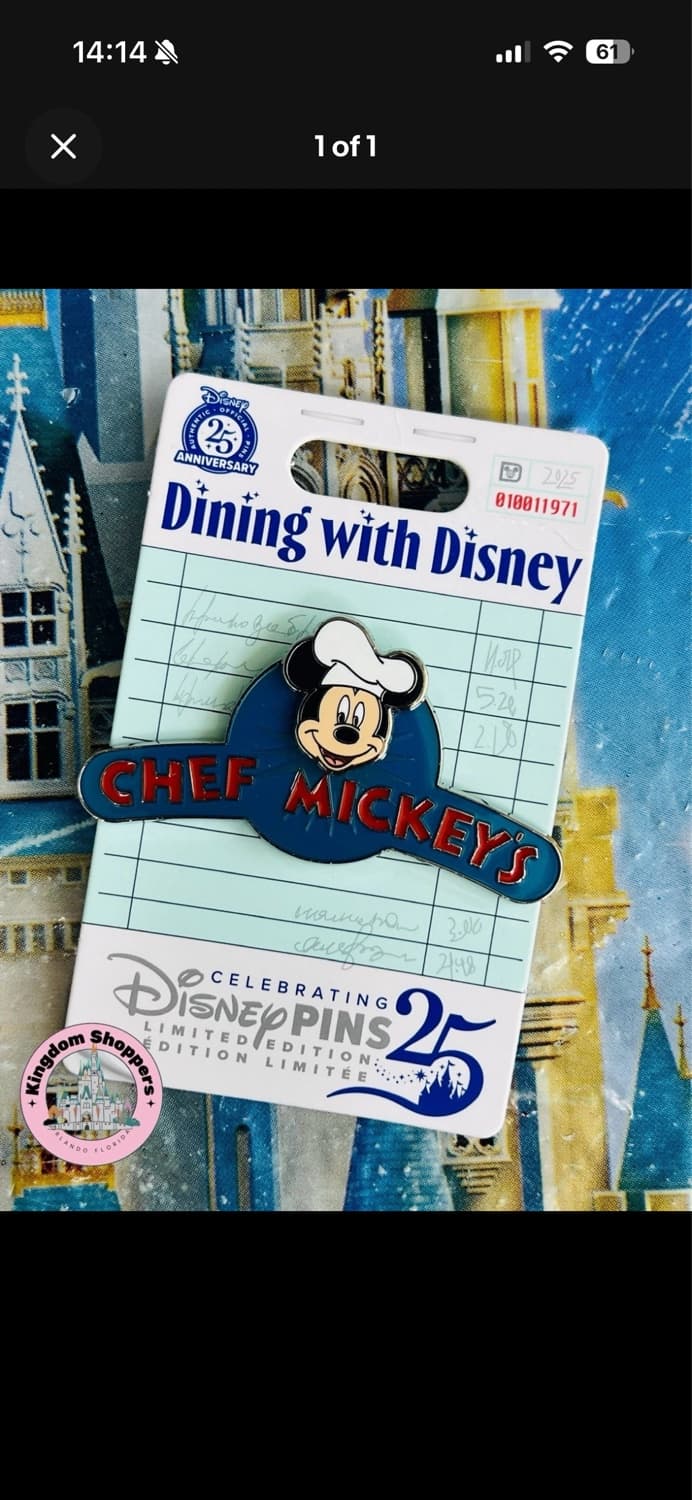 Dining With Disney Chef Mickey’s Pin