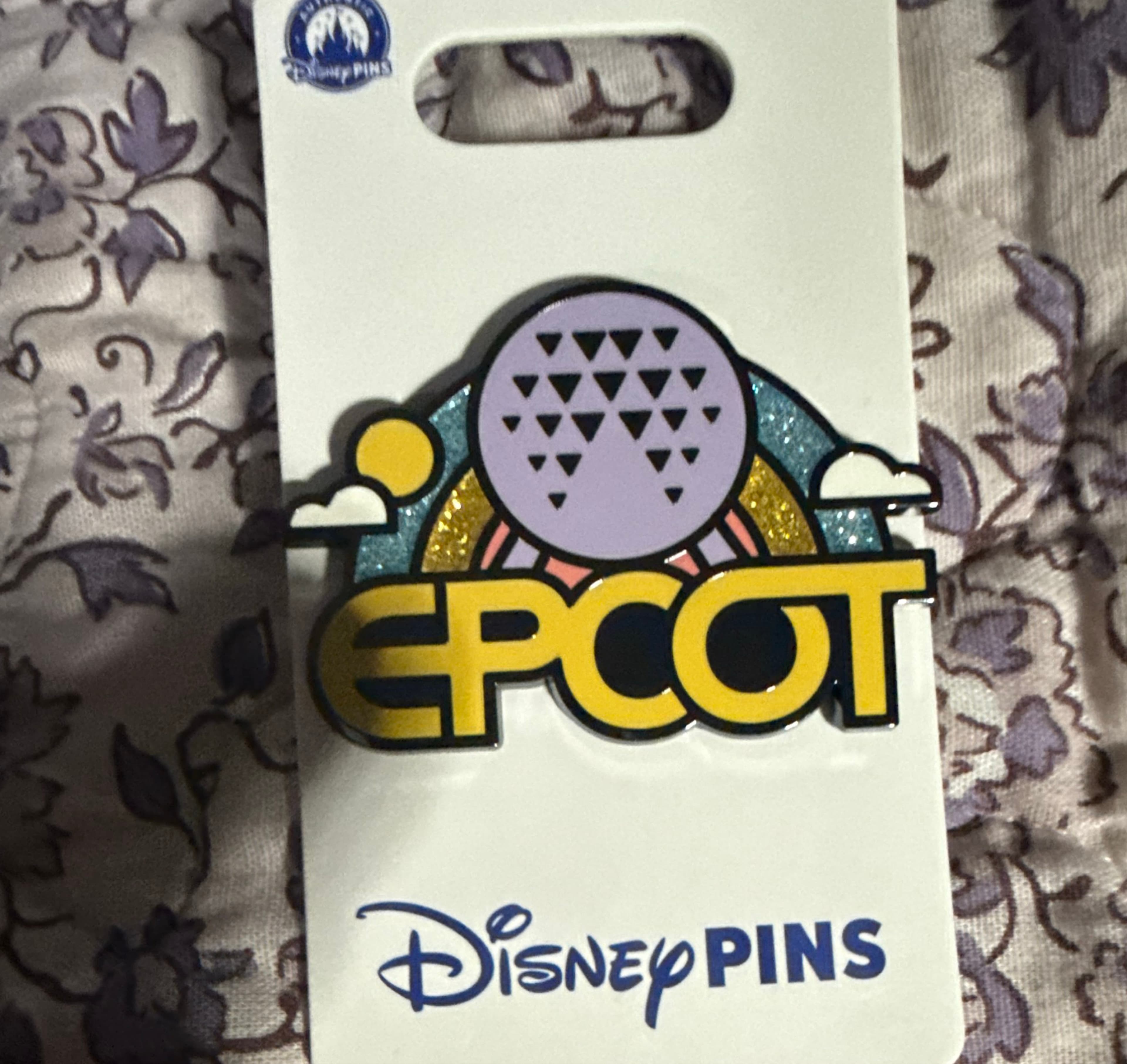 EPCOT Spaceship Earth Rainbow Pin front
