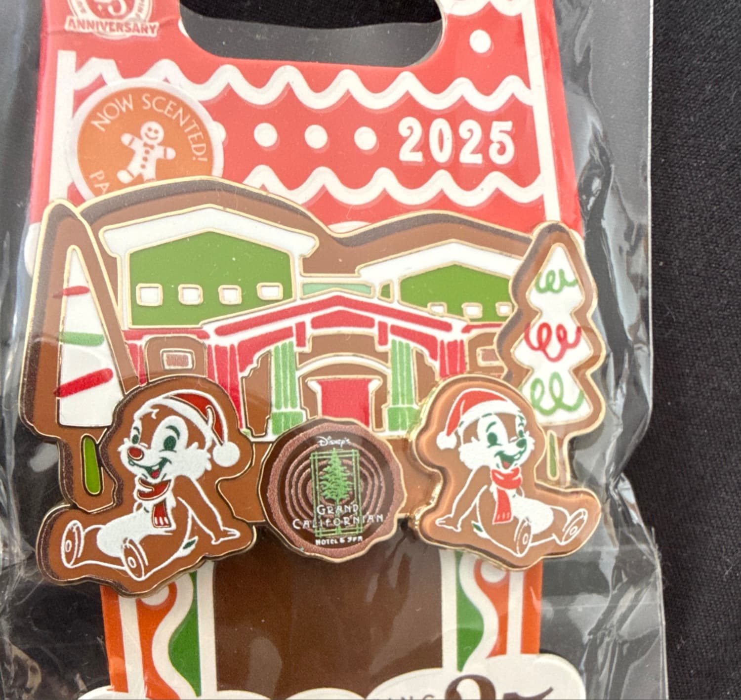 Chip 'n' Dale Gingerbread Grand Californian Hotel Scented Pin