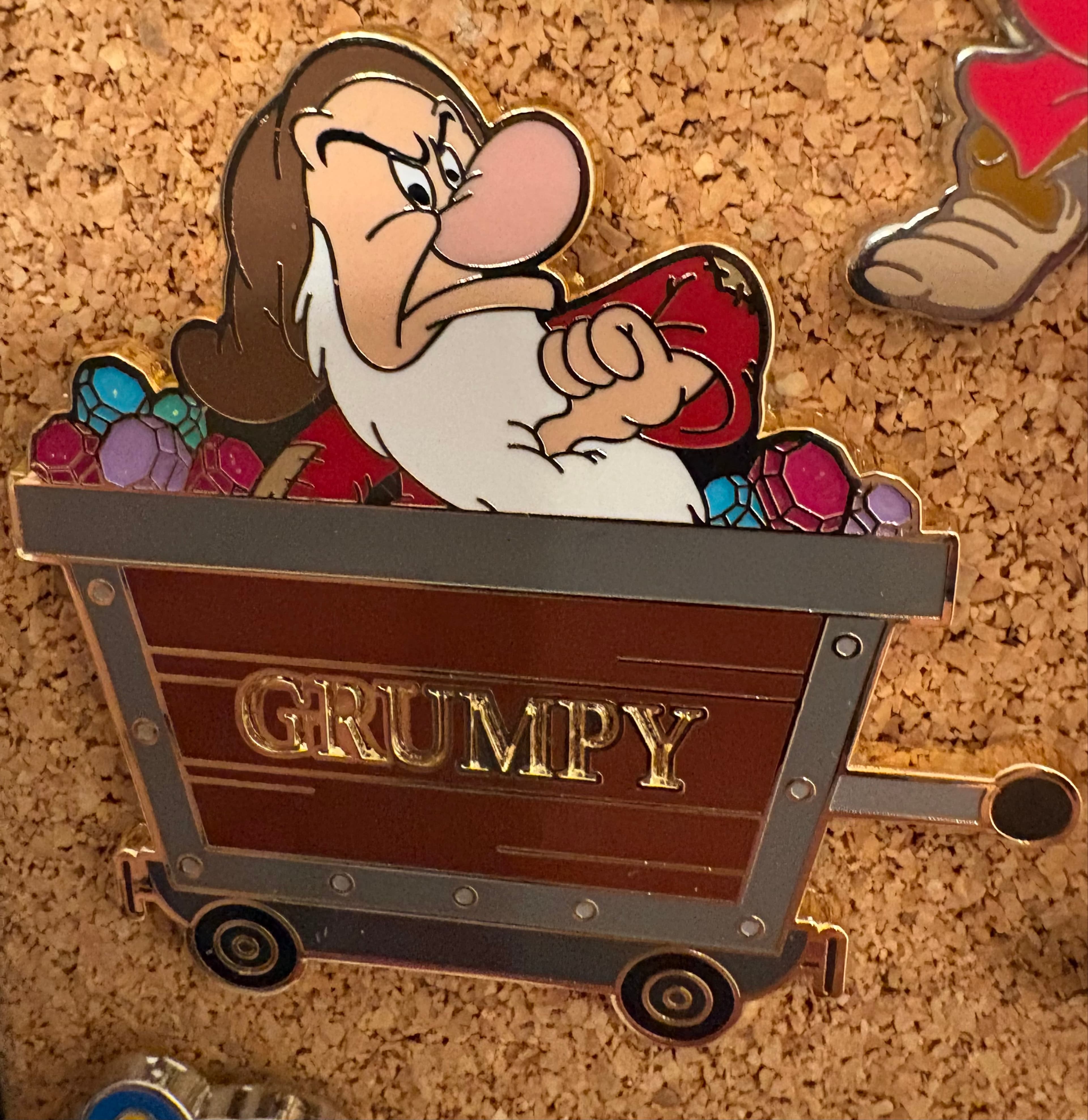 Monogram Grumpy Mine Cart Pin