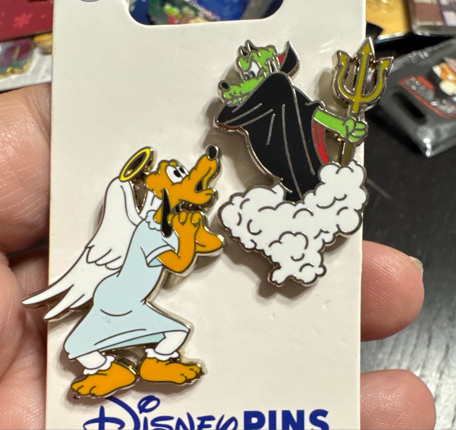 Pluto Angel and Devil 2 Pin Set front