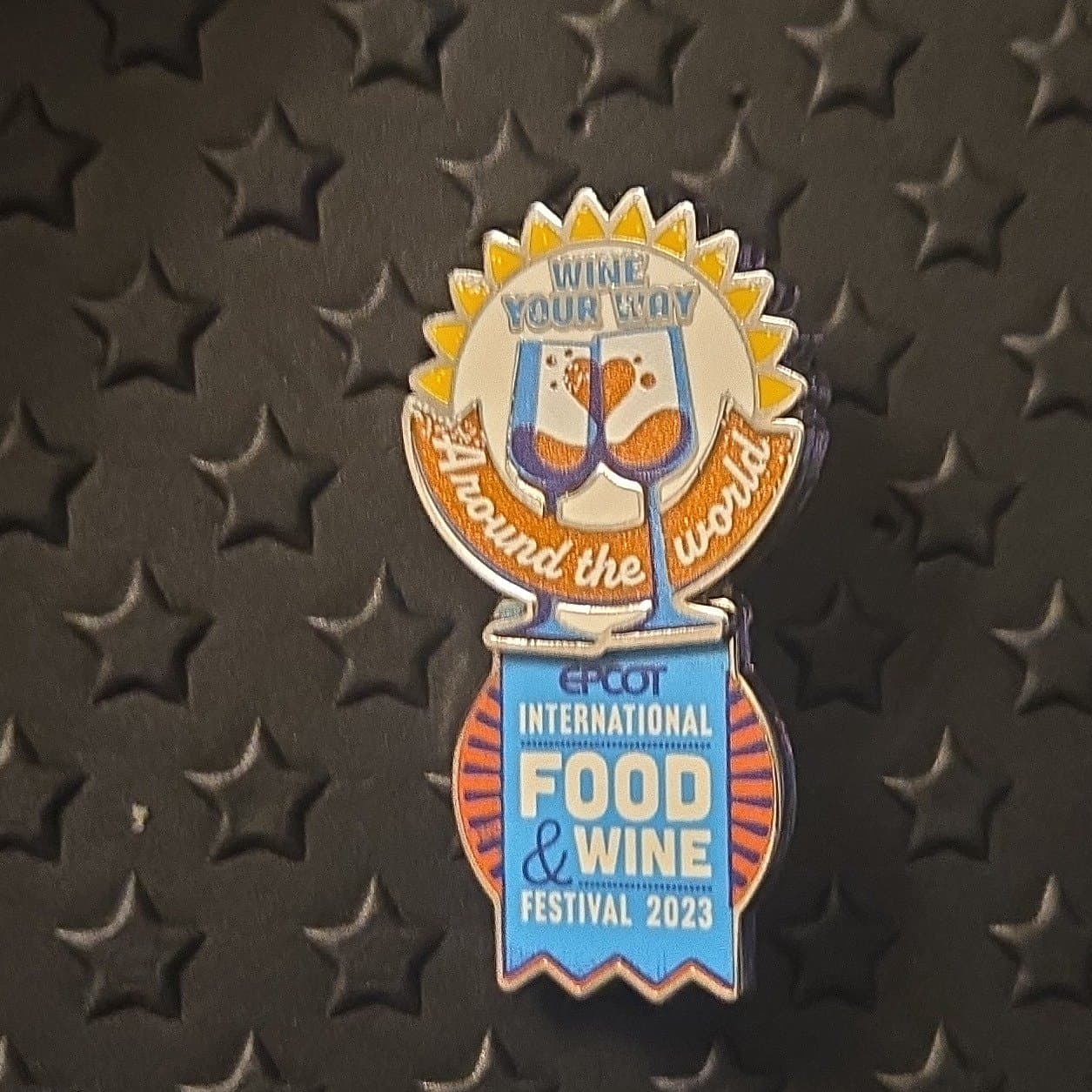 EPCOT International Food & Wine Festival 2023 Wine Your Way Around the World Limited Edition Pin front
