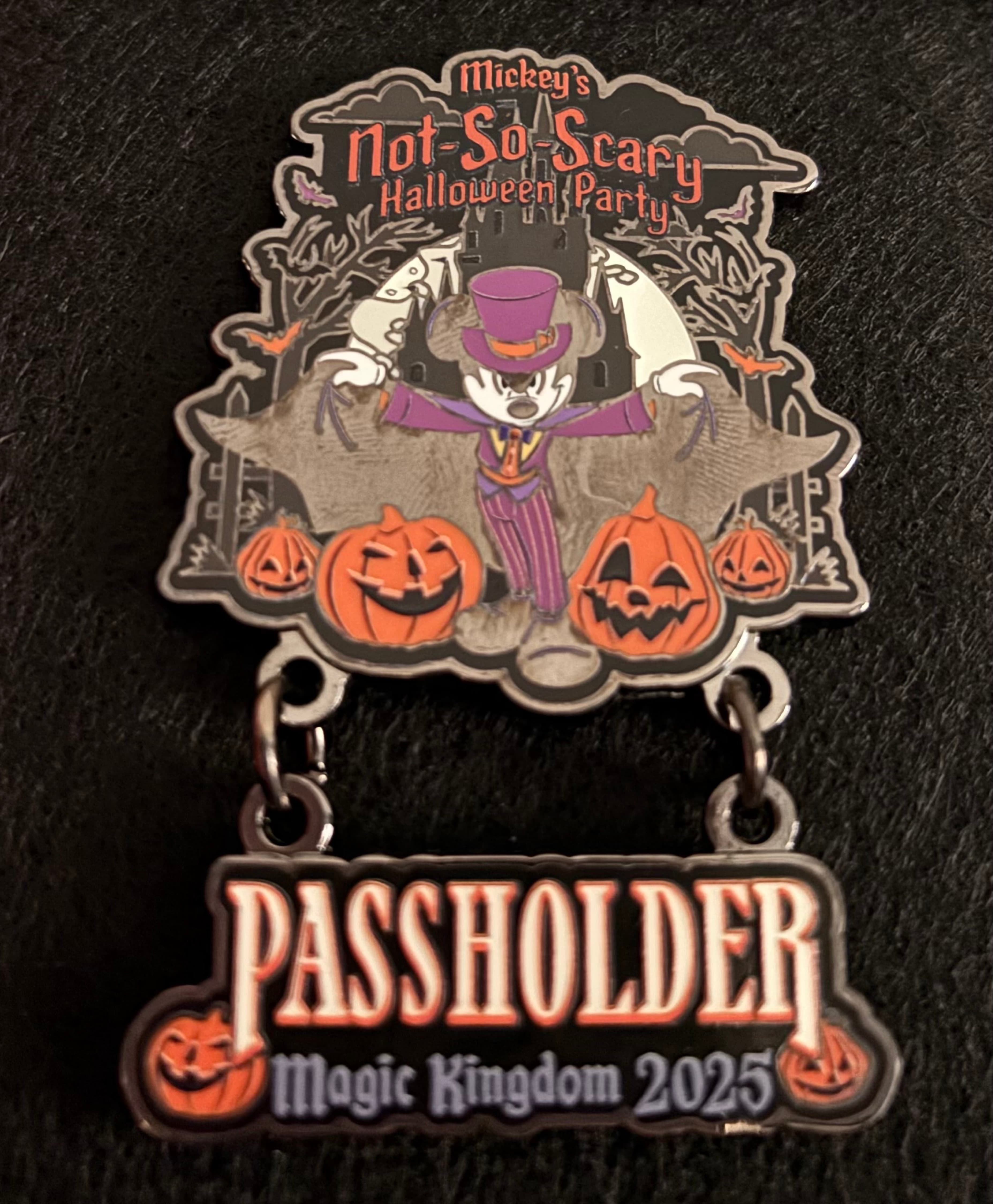 Mickey’s Not So Scary - Passholder Pin - 2025 front