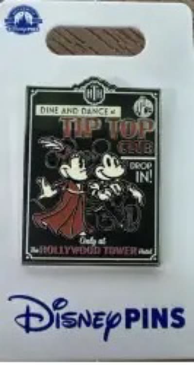 Mickey and Minnie - Hollywood Tower Hotel - Tip Top Club - Dine and Dance - Drop In Pin front