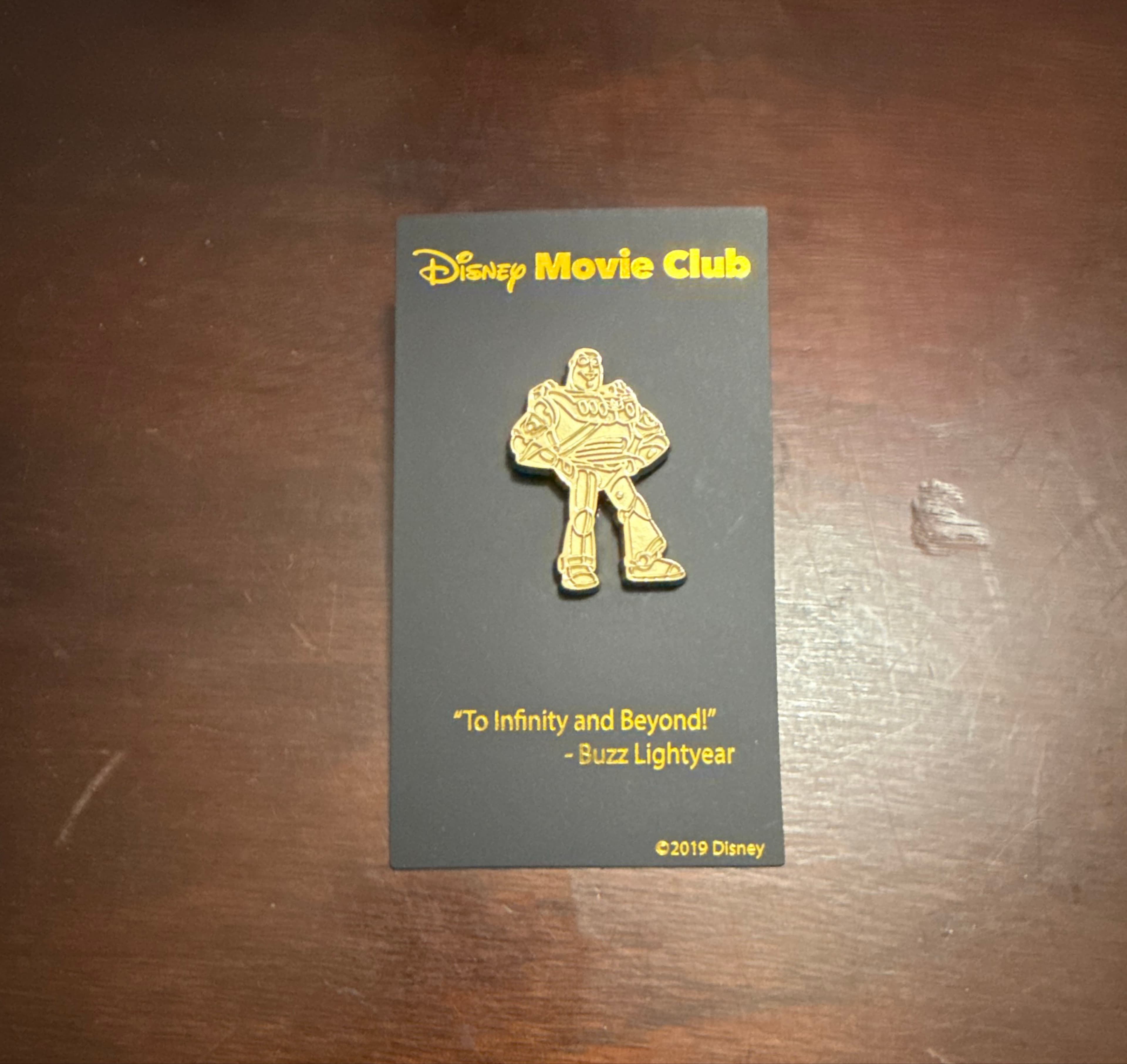 Buzz Lightyear Gold Tone Disney Movie Club Exclusive Pin front