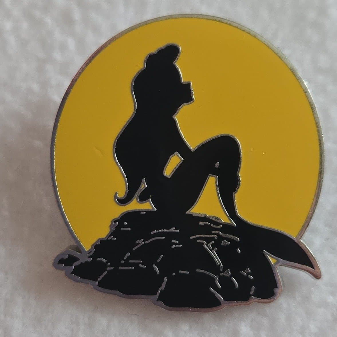 Ariel The Little Mermaid Yellow Moon Silhouette