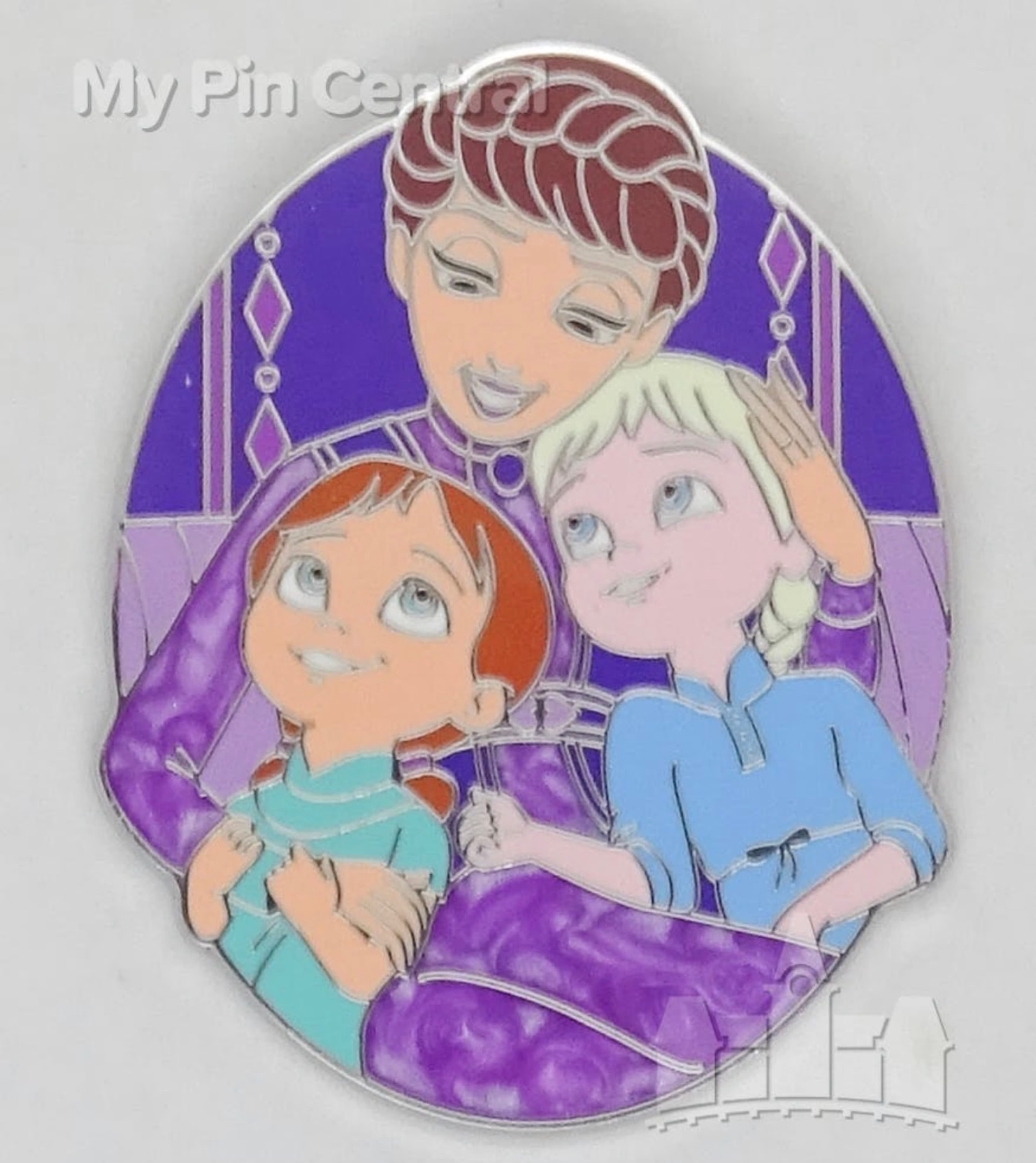 Queen Iduna with Young Anna & Elsa Pin - Frozen front