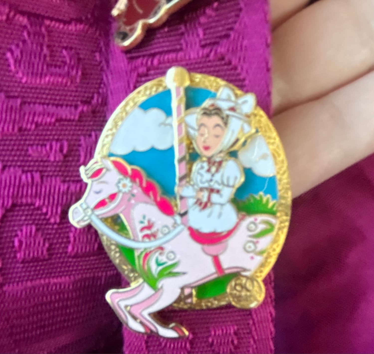 Jolly Holiday Mary Riding on Carousel Horse