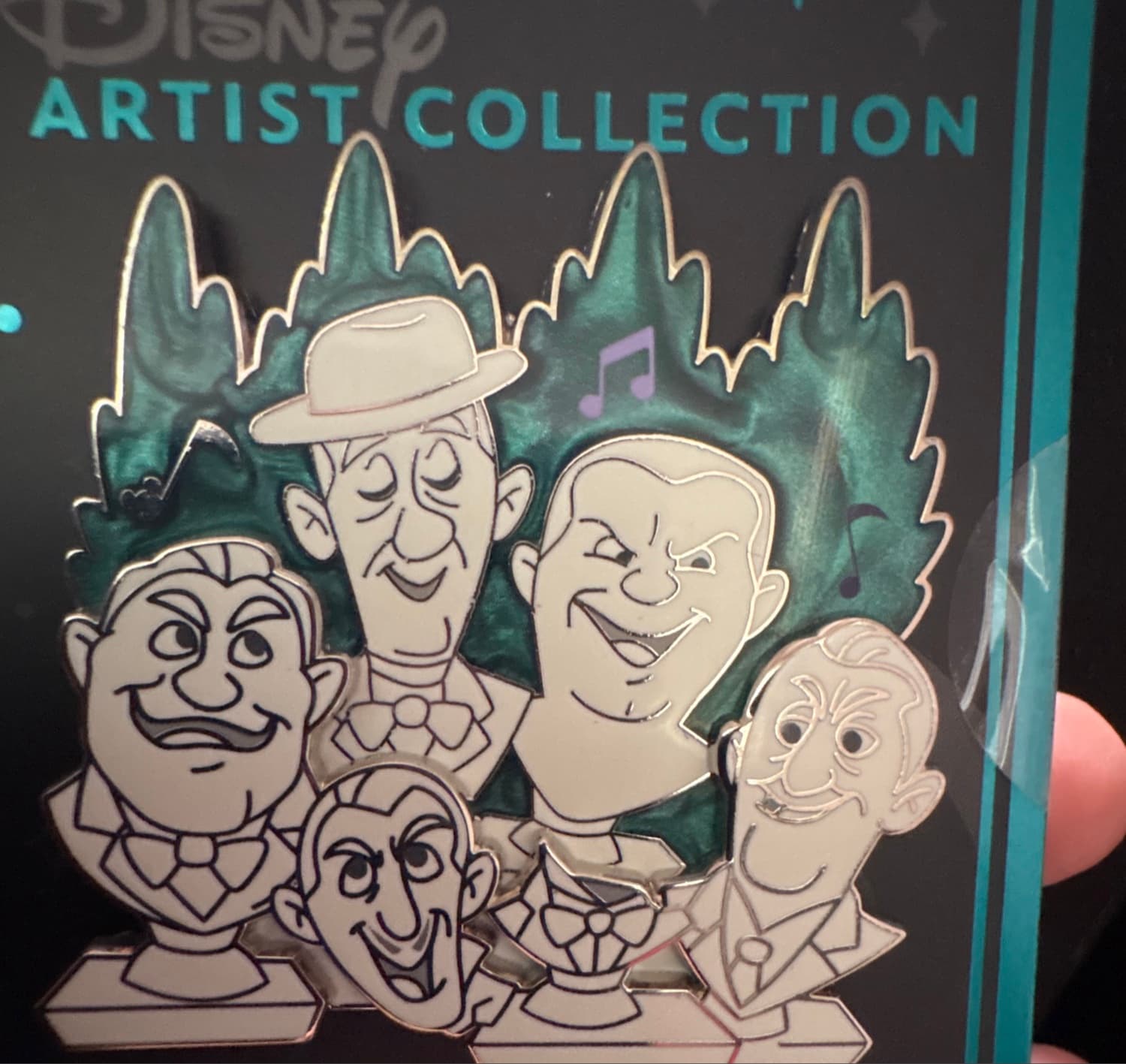 The Haunted Mansion Singing Busts Pin front