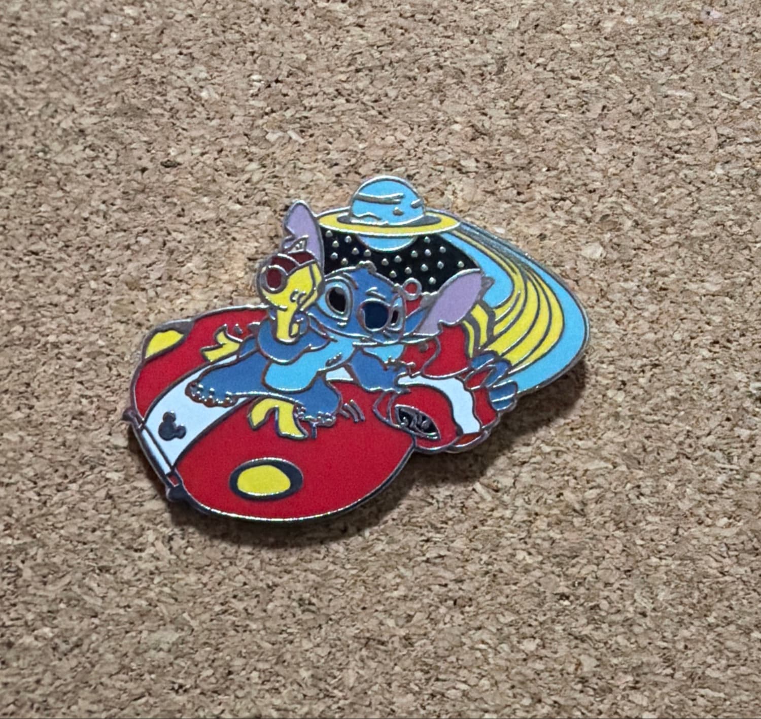 DISNEY WORLD 2006 Cast Lanyard Stitch Red Space Ship Space Craft