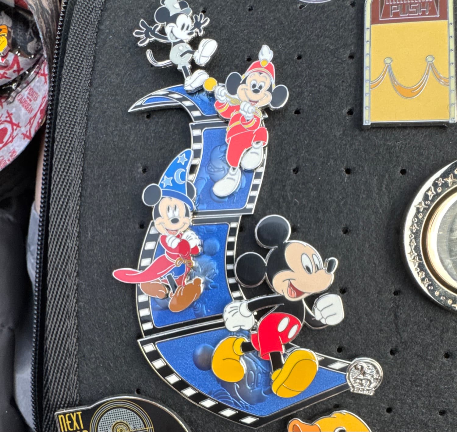 Mickey Mouse Through the Years Film Strip 25th Anniversary Pin Trading Box Set front