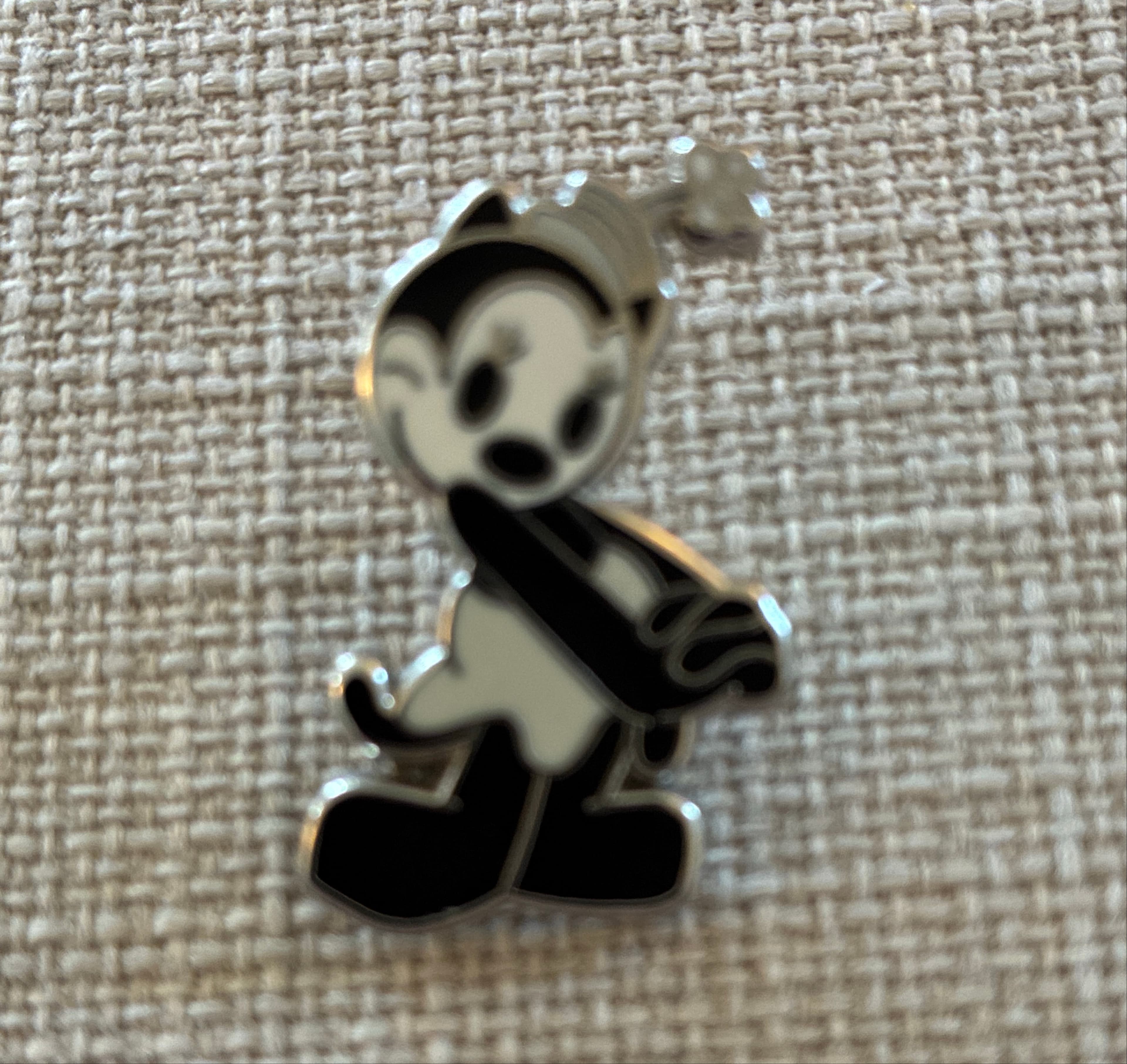 Oswald the Lucky Rabbit Thoughtful with Rolled Document Pin