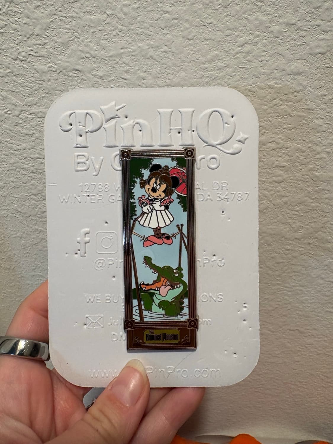 Minnie Mouse On Tightrope Haunted Mansion Pin