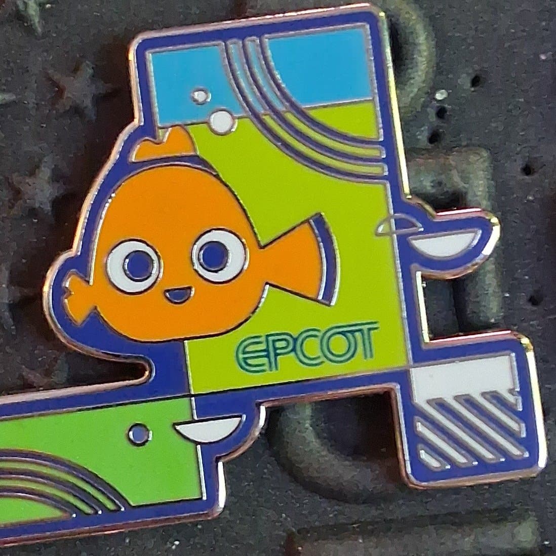 Nemo - EPCOT Rectangular Retro Mystery Collection - Number 4 Pin front