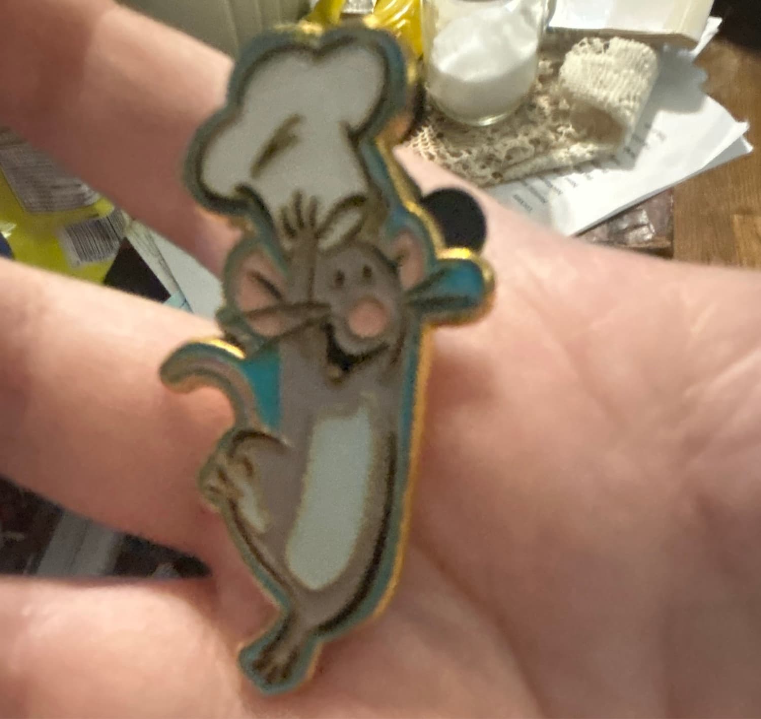 Pixar Ratatouille Gold Chef Hat Remy front