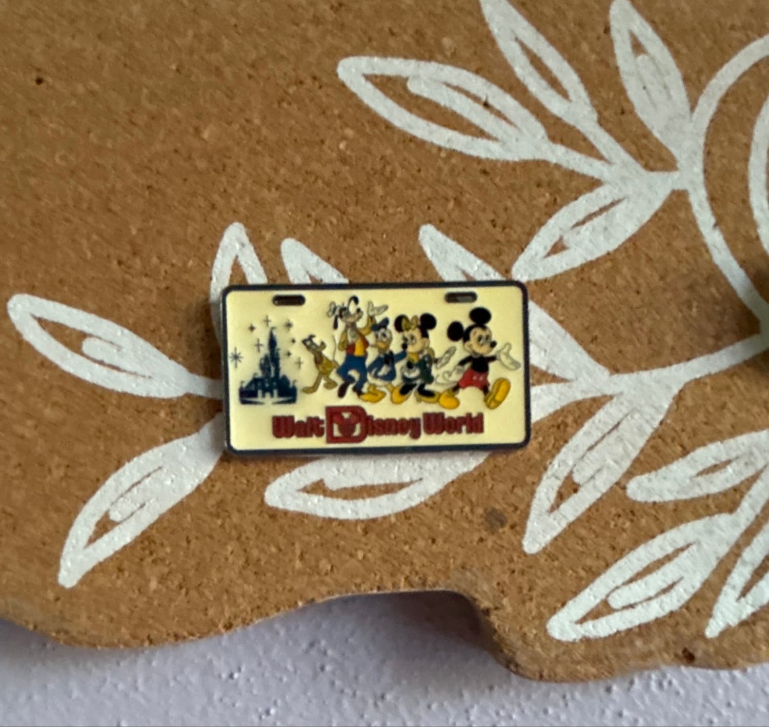 Walt Disney World Mickey and Friends 50th Anniversary License Plate Pin