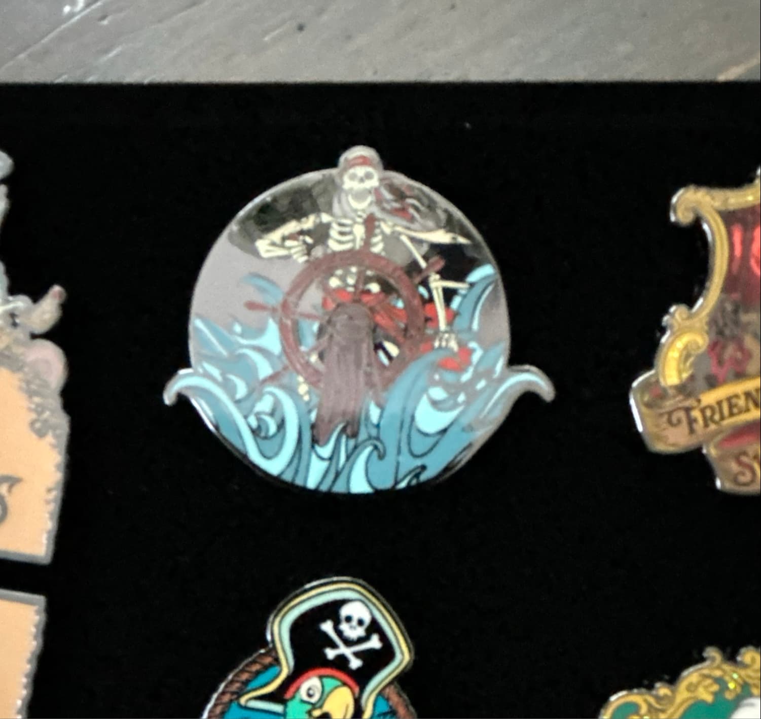 Skeleton with Ship Wheel