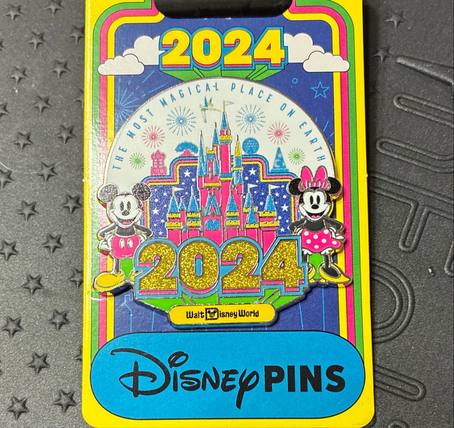 Mickey and Minnie Mouse 2024 Walt Disney World Cinderella Castle Pin